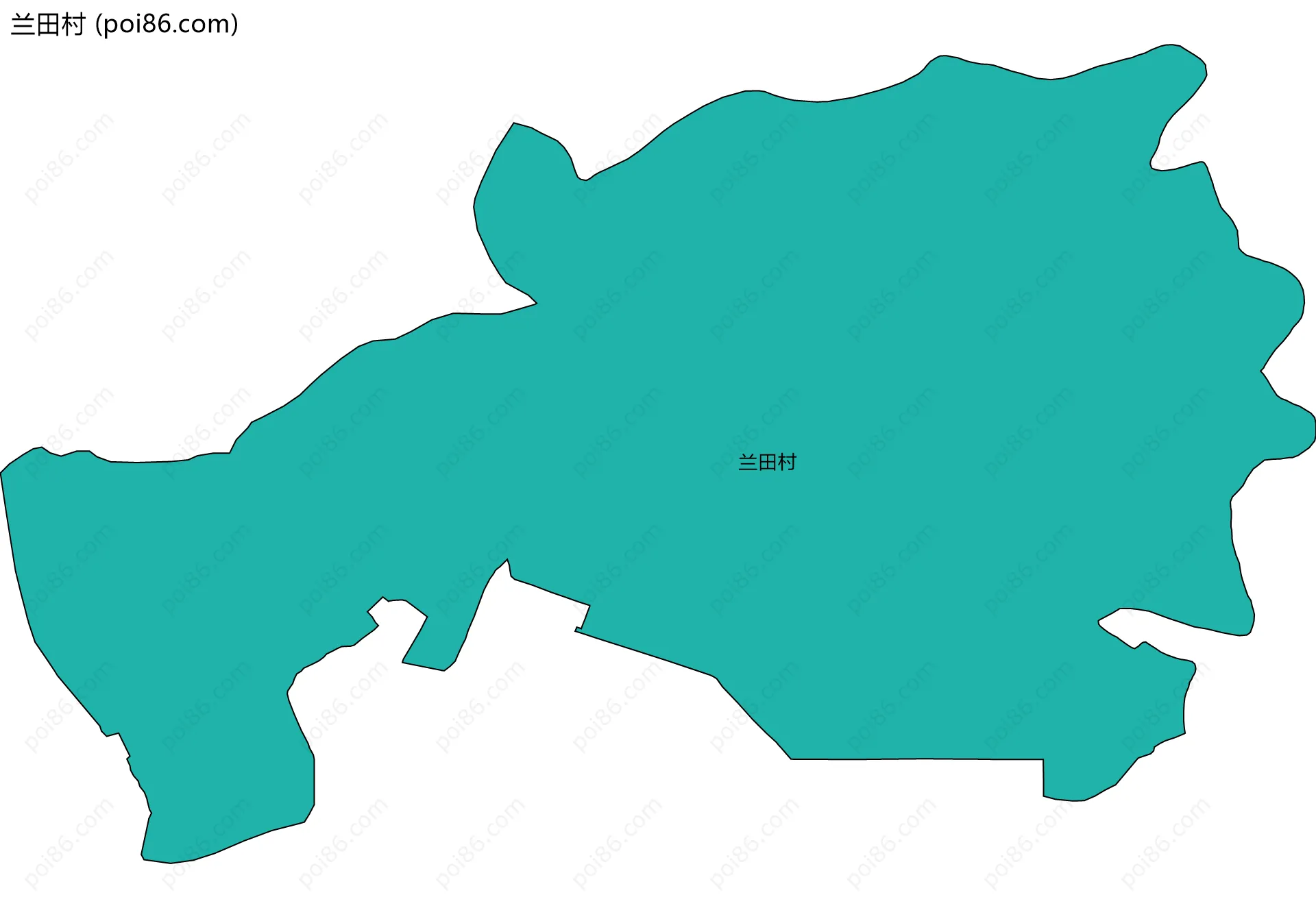 兰田村边界地图