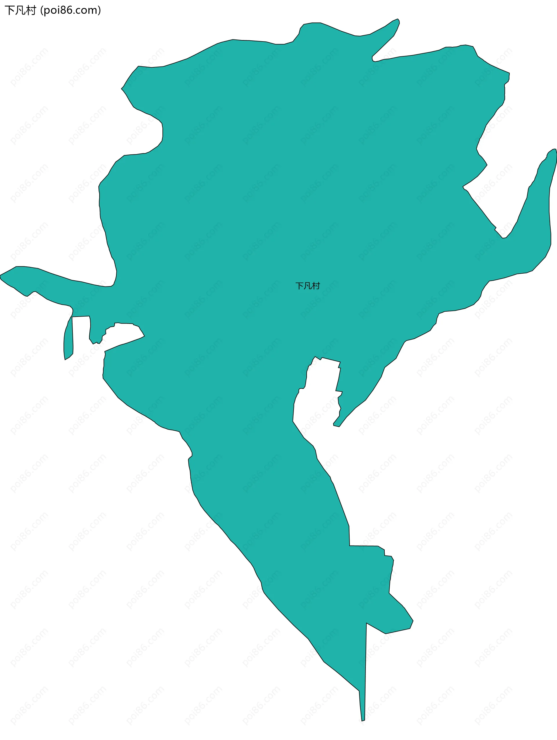 下凡村边界地图