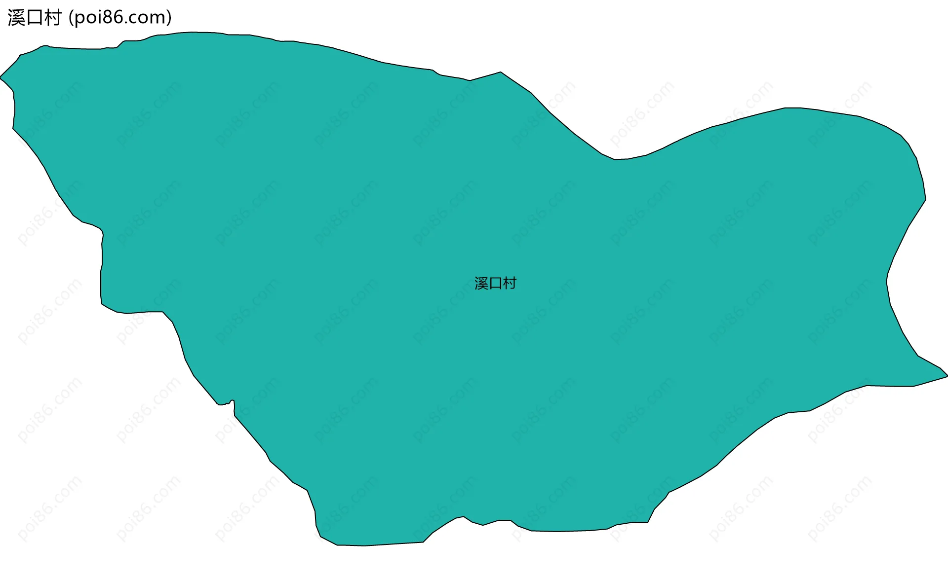 溪口村边界地图