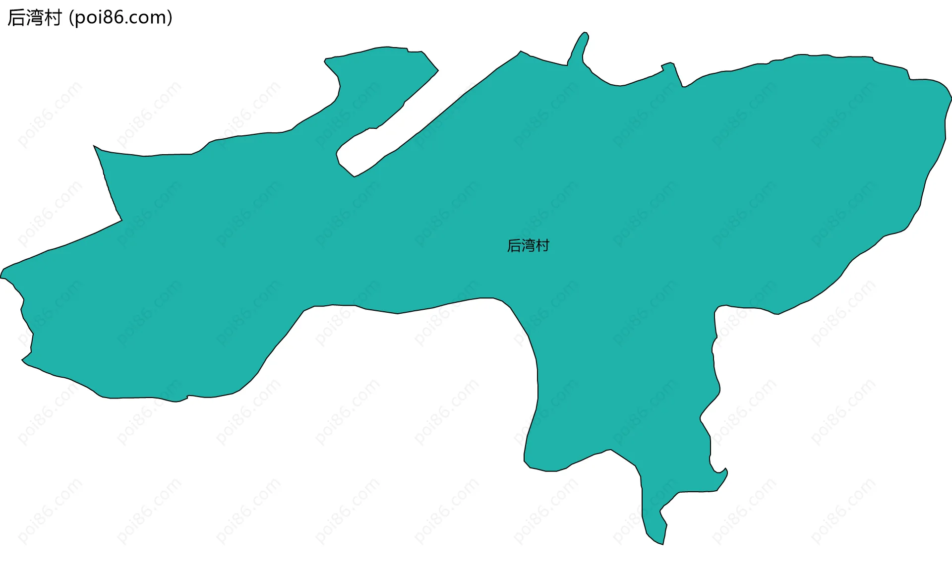 后湾村边界地图
