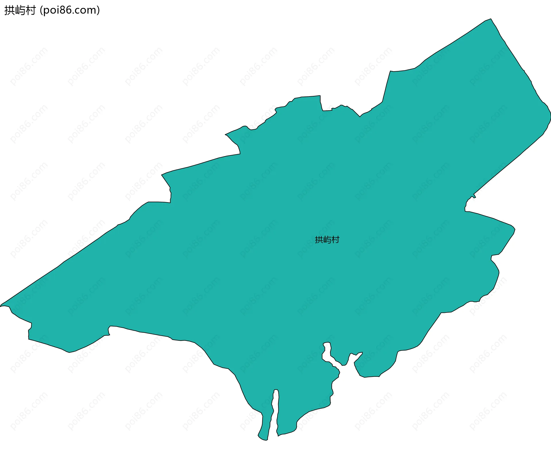 拱屿村边界地图