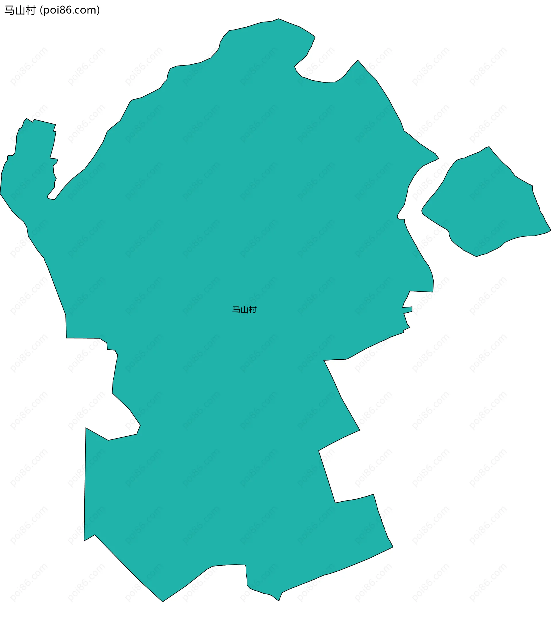 马山村边界地图