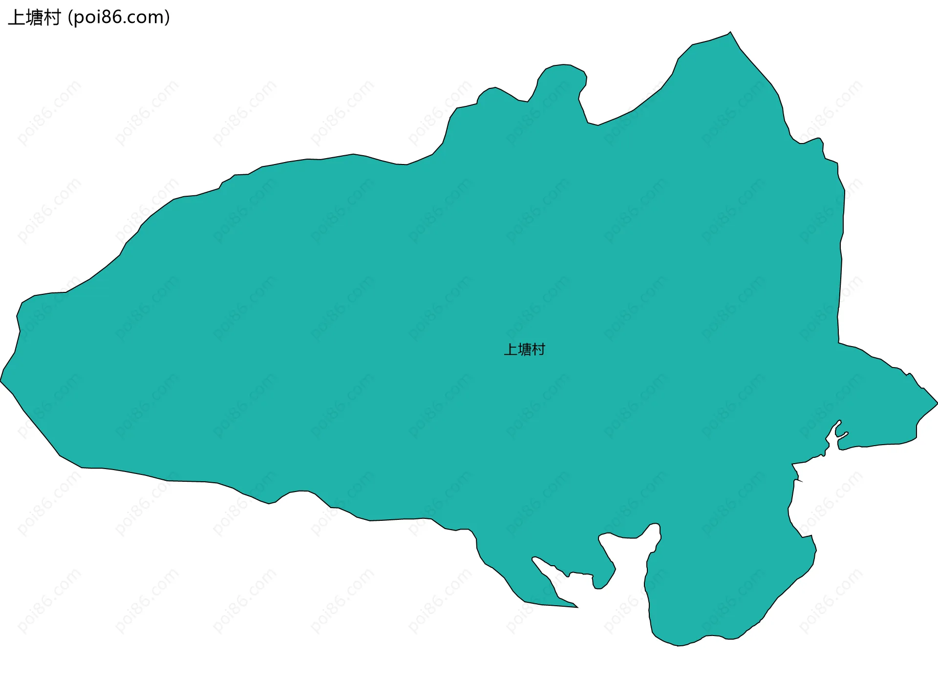上塘村边界地图