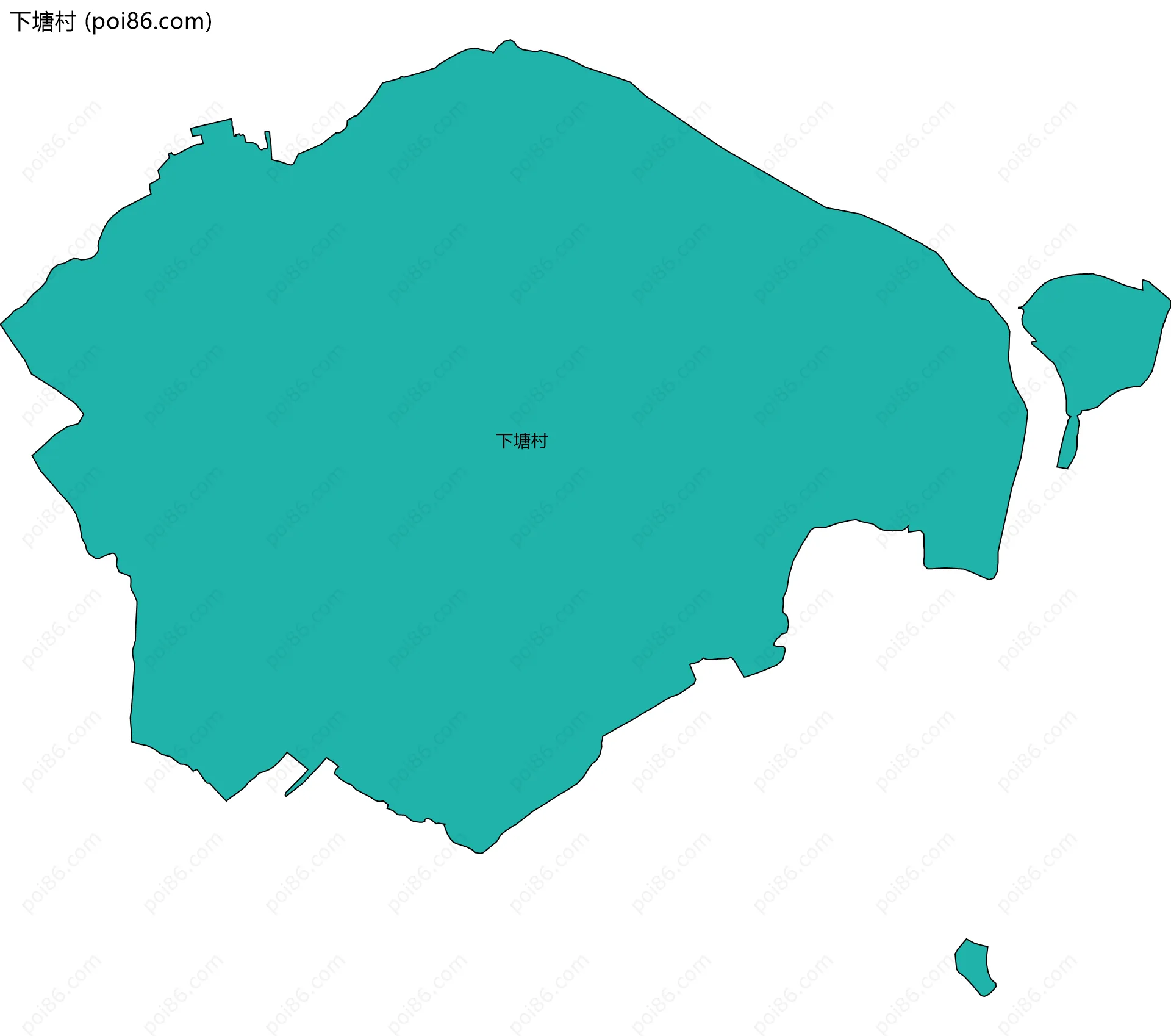 下塘村边界地图