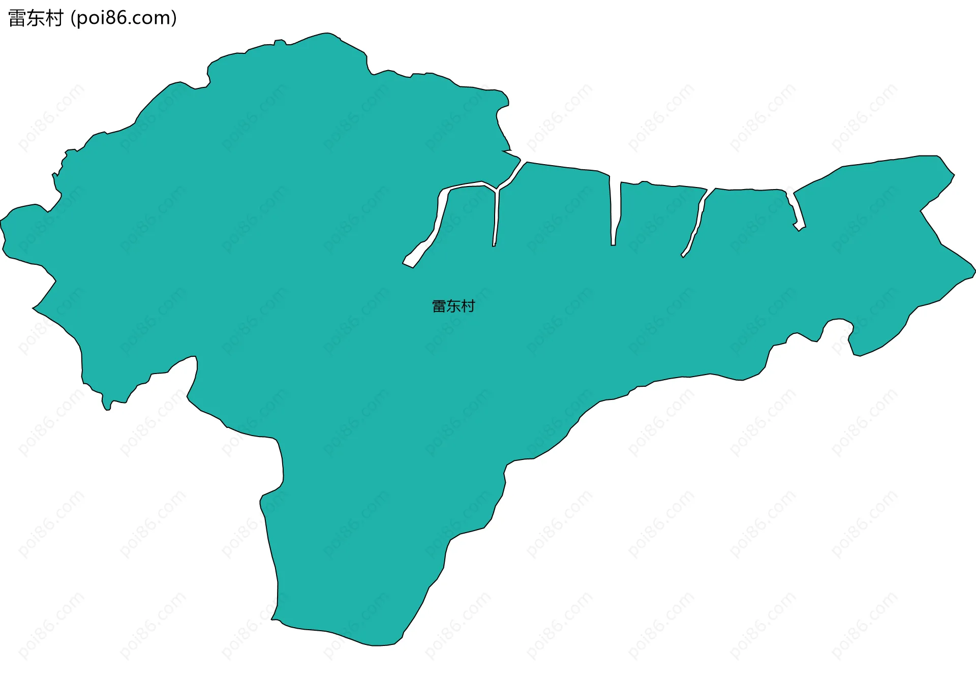雷东村边界地图