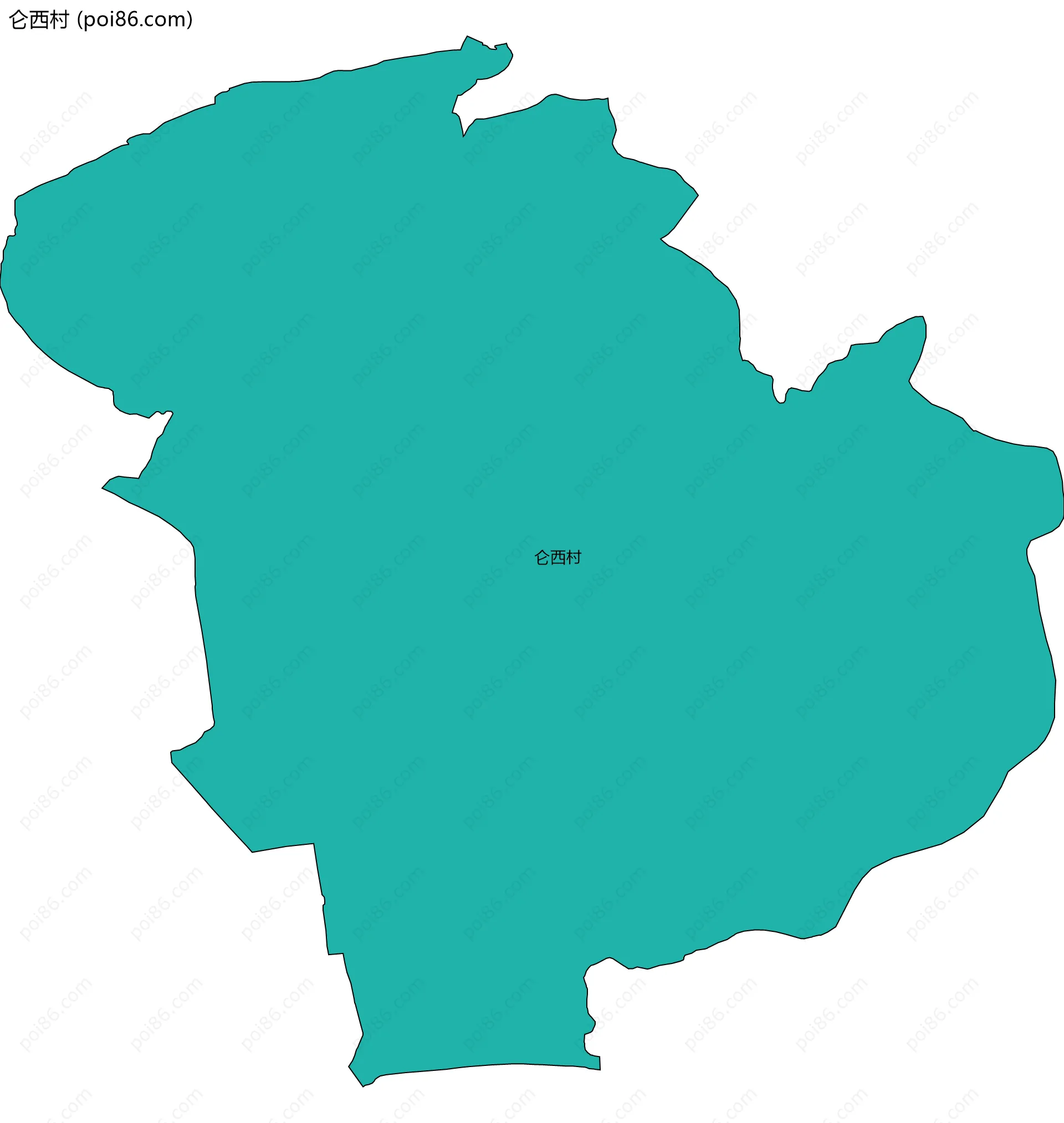 仑西村边界地图