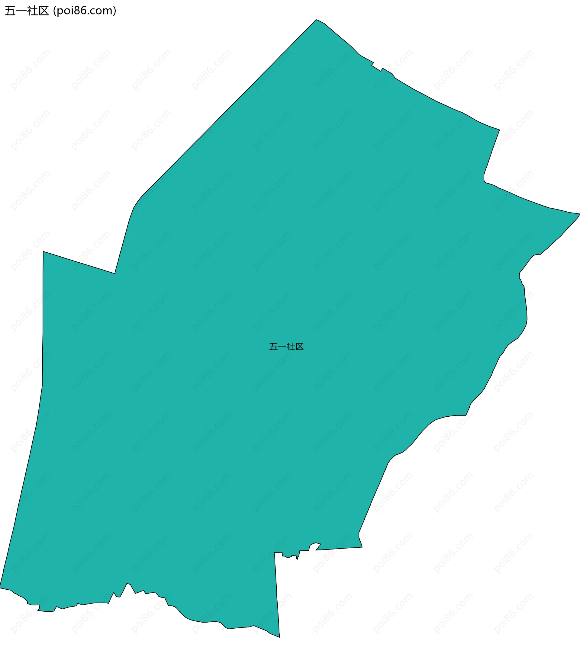 五一社区边界地图