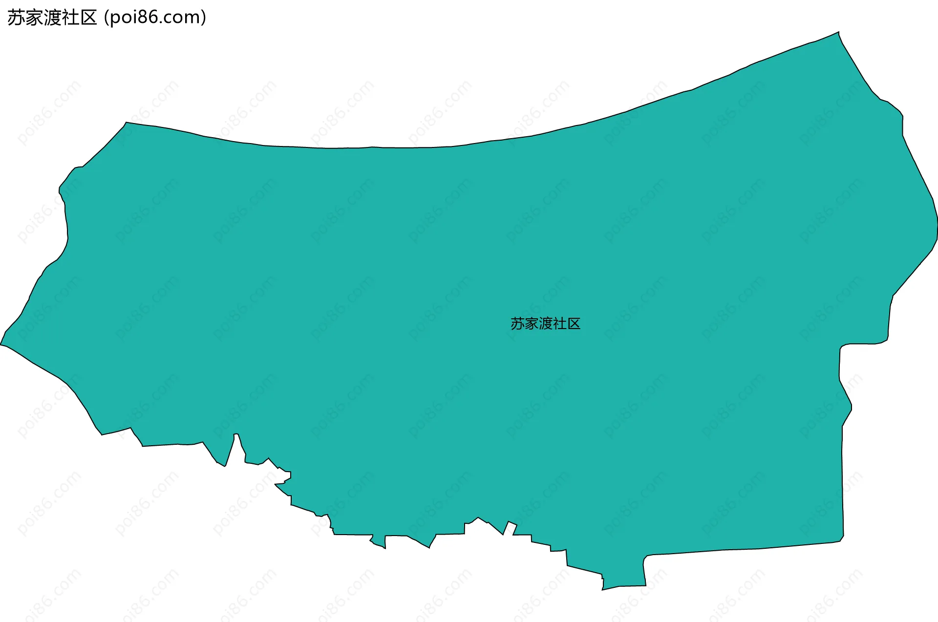 苏家渡社区边界地图