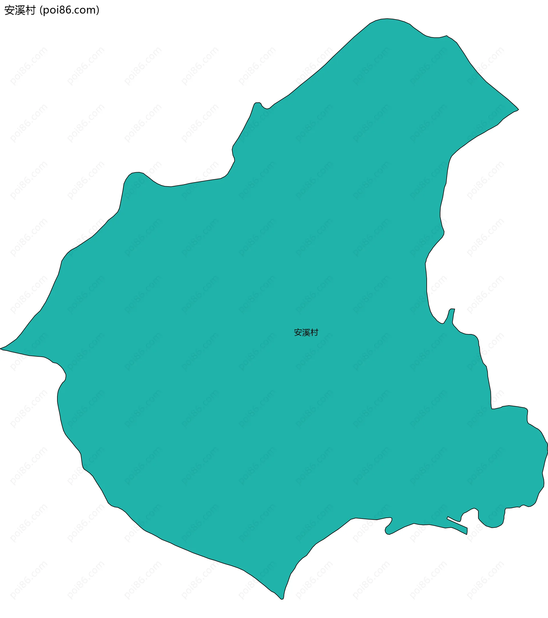 安溪村边界地图