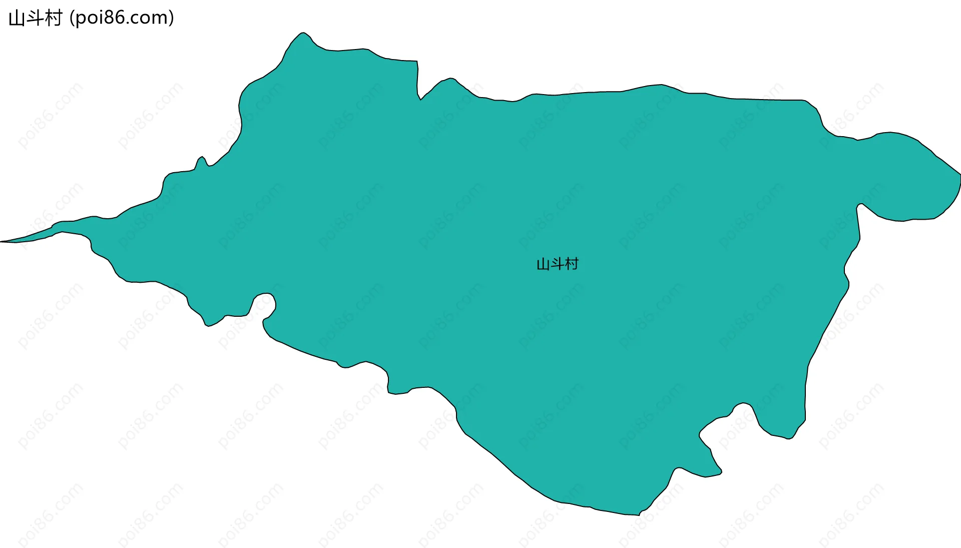山斗村边界地图