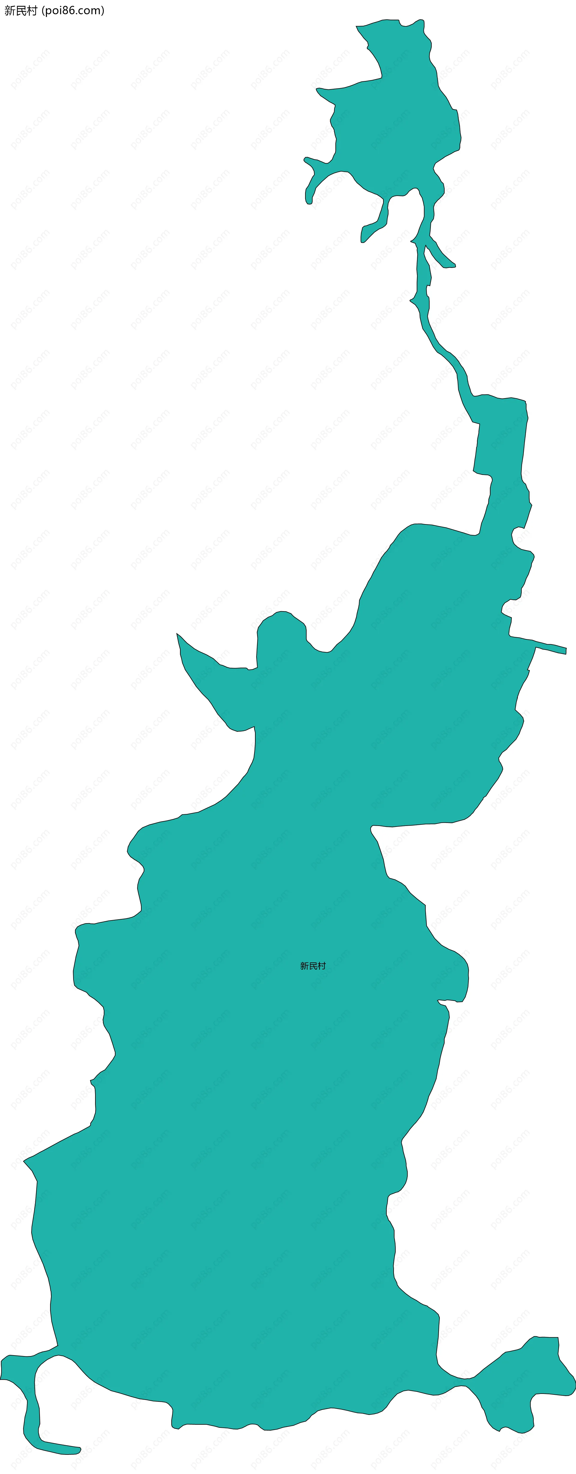 新民村边界地图