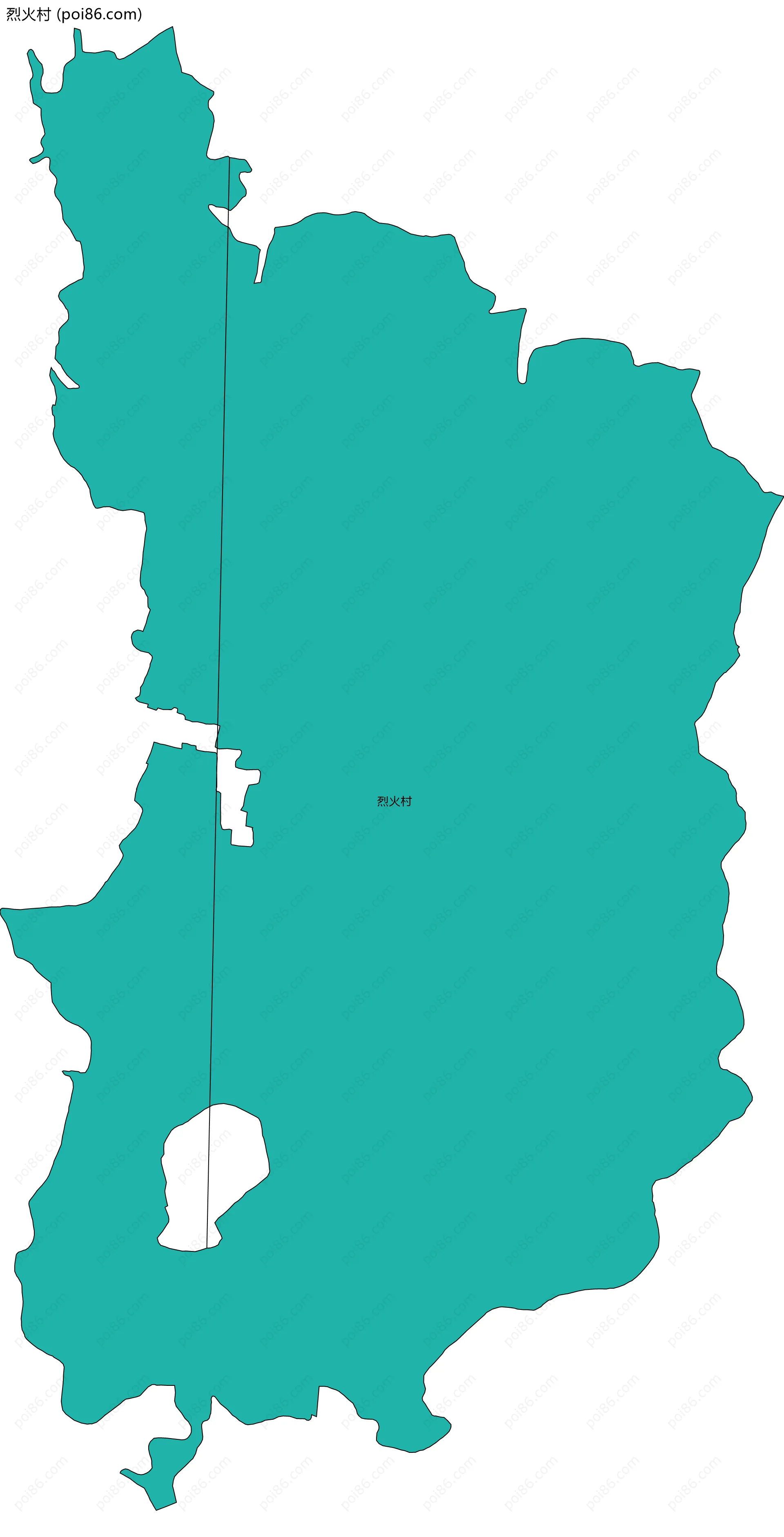 烈火村边界地图