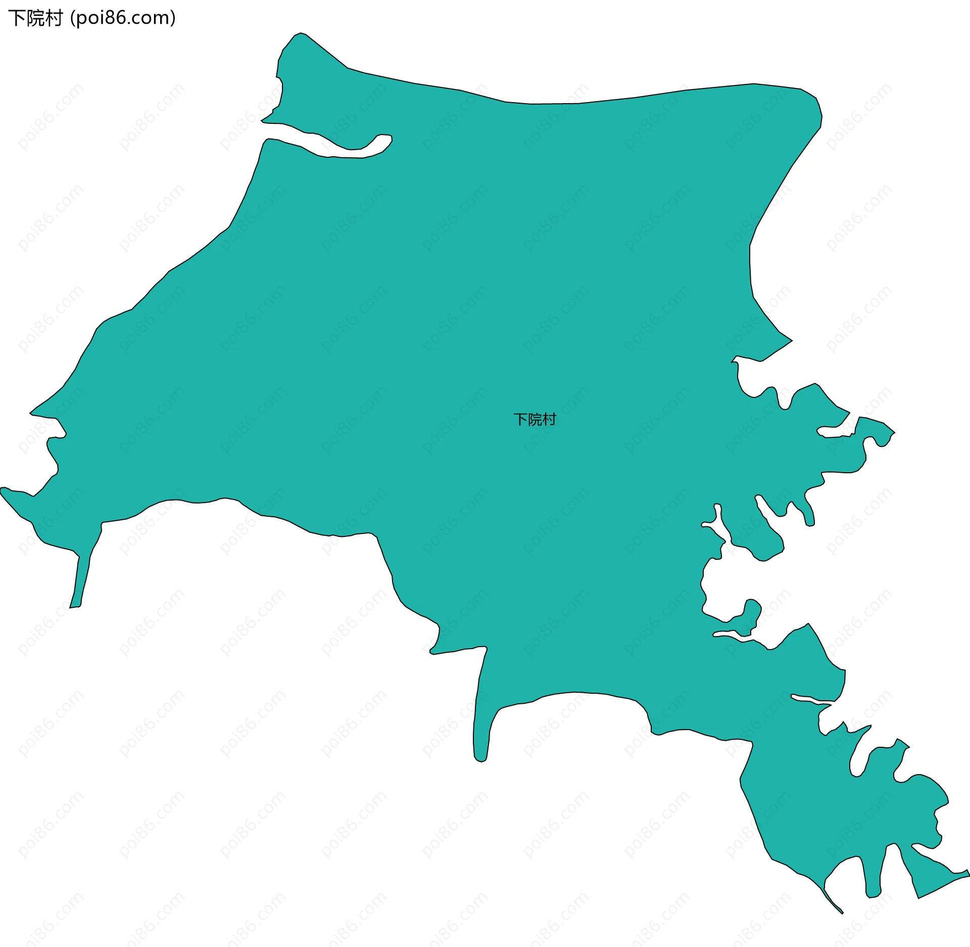下院村边界地图