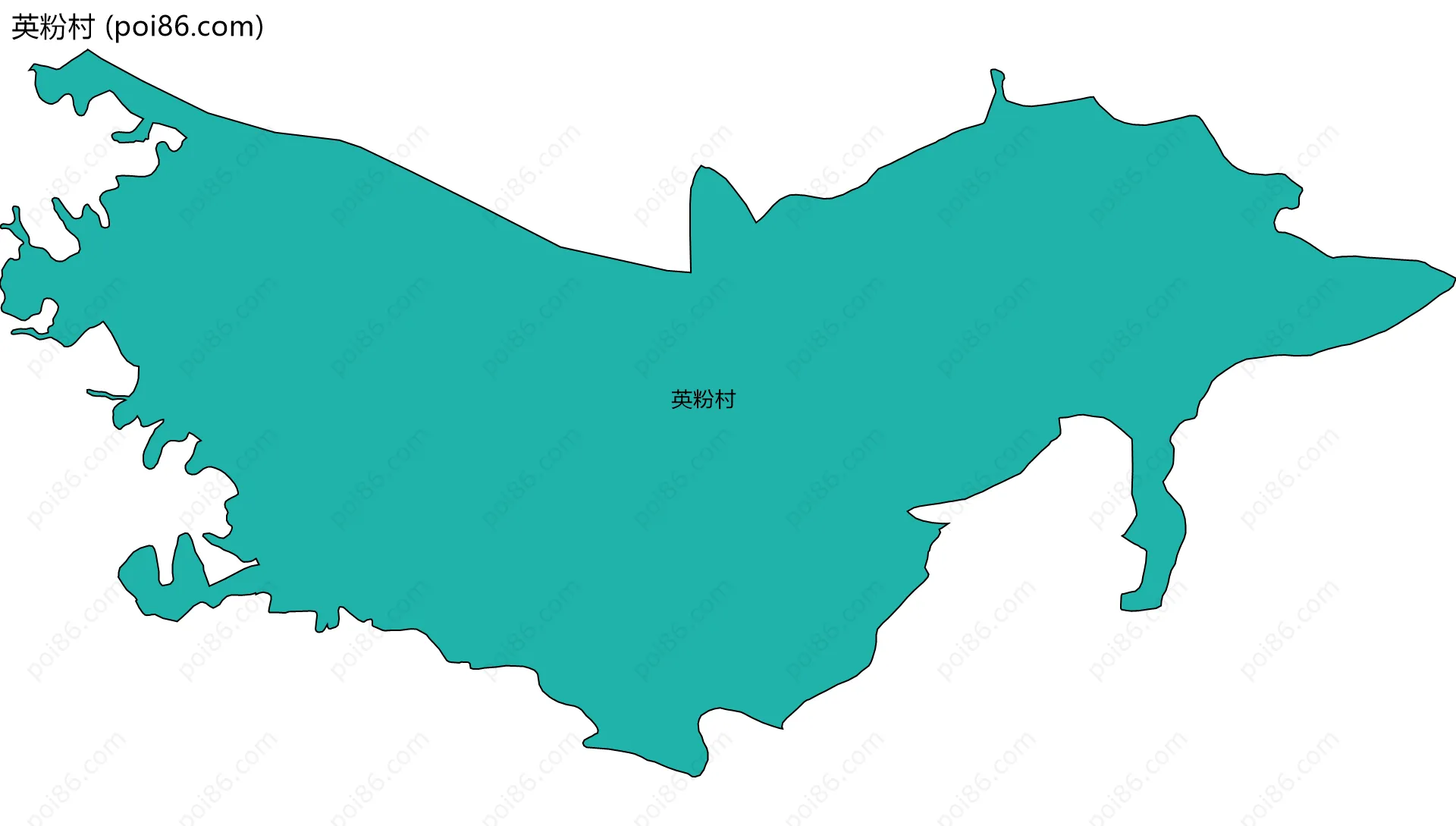 英粉村边界地图