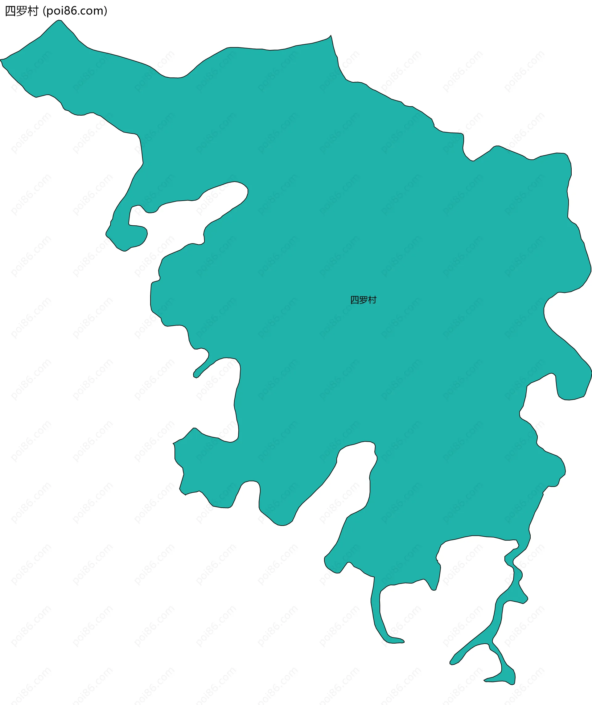 四罗村边界地图