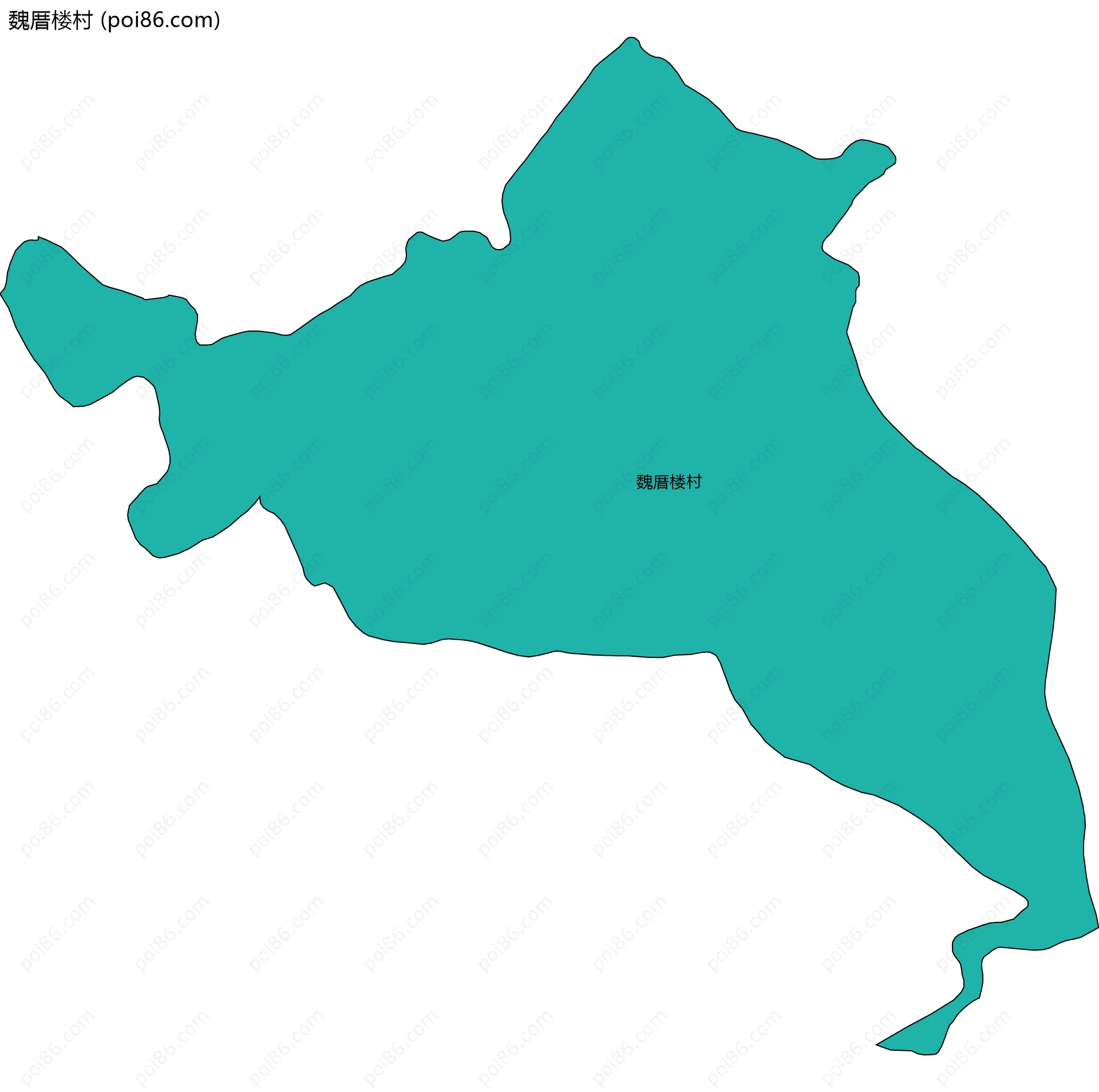 魏厝楼村边界地图