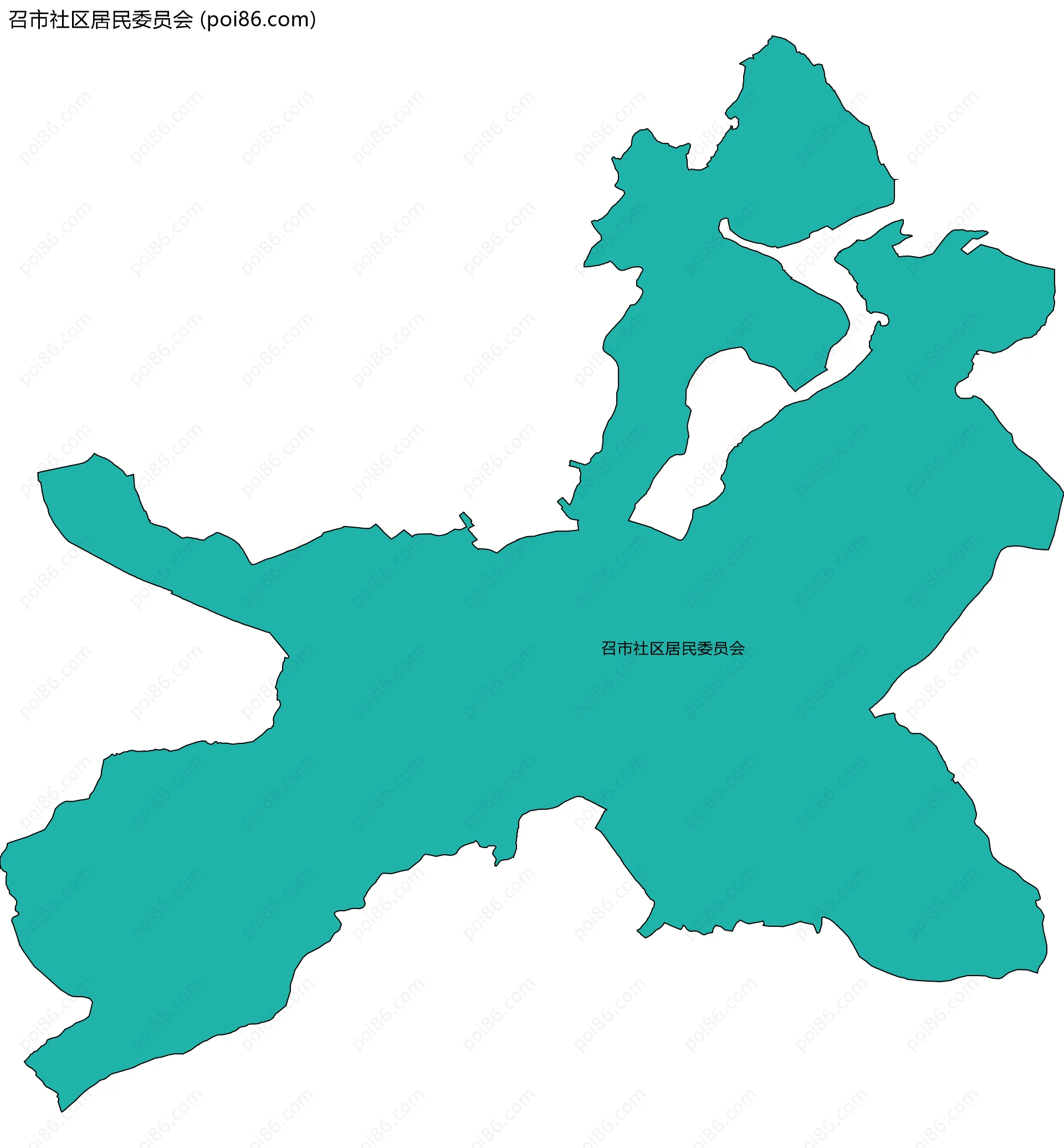 召市社区居民委员会边界地图