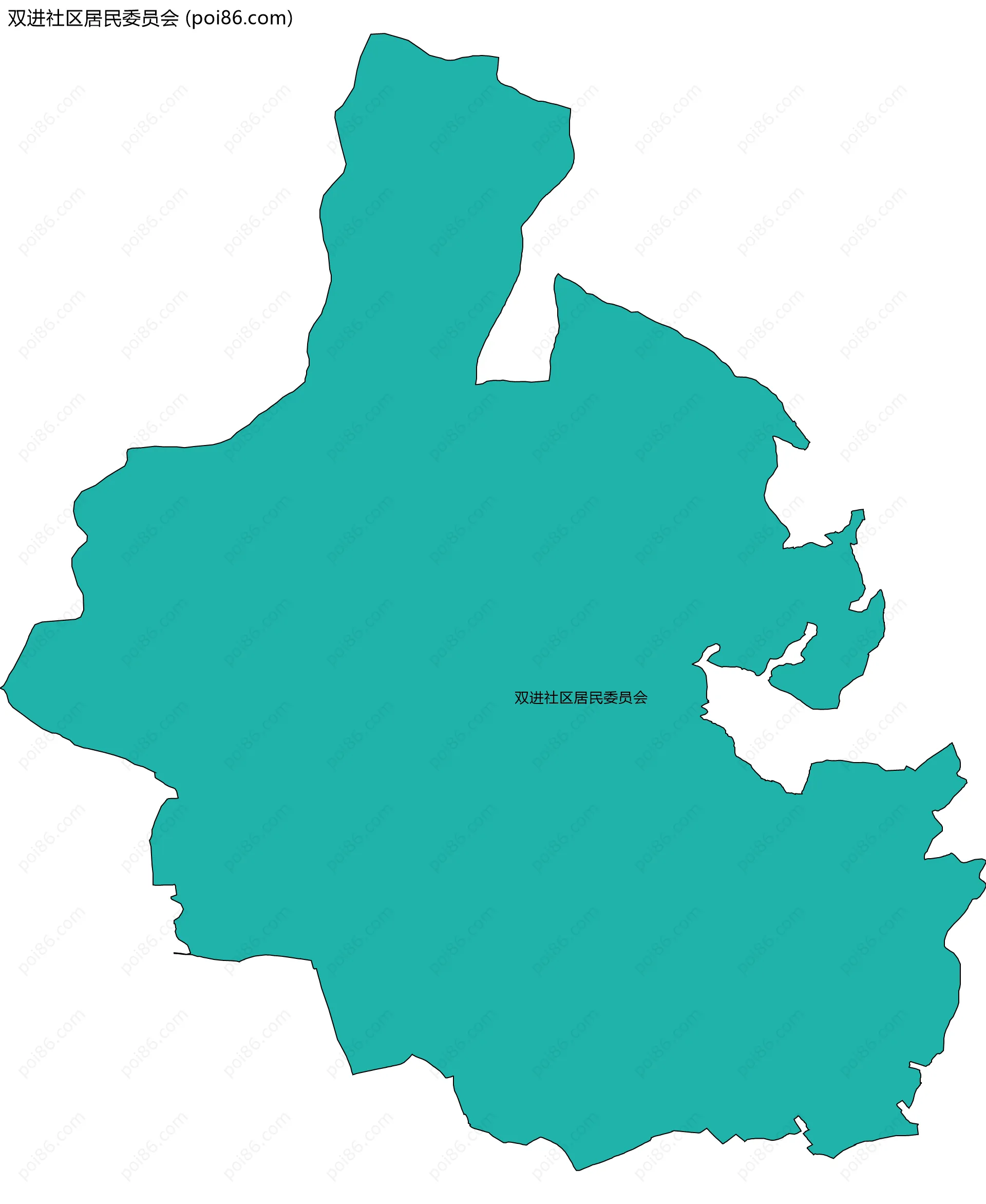 双进社区居民委员会边界地图