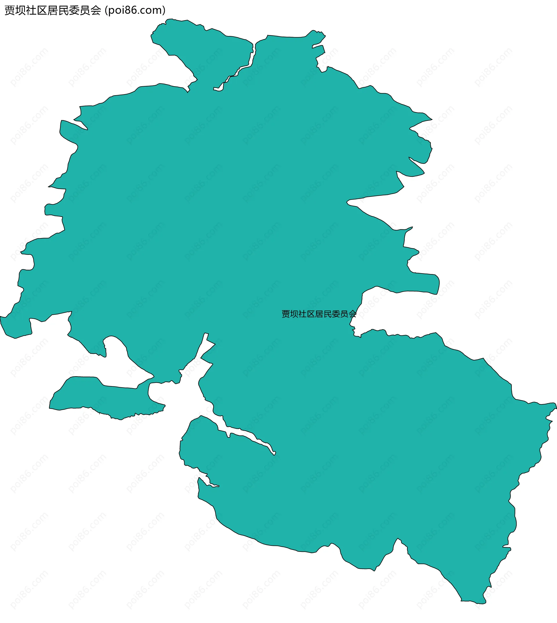 贾坝社区居民委员会边界地图