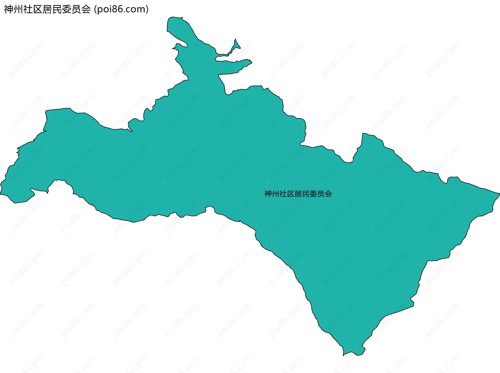 神州社区居民委员会边界地图