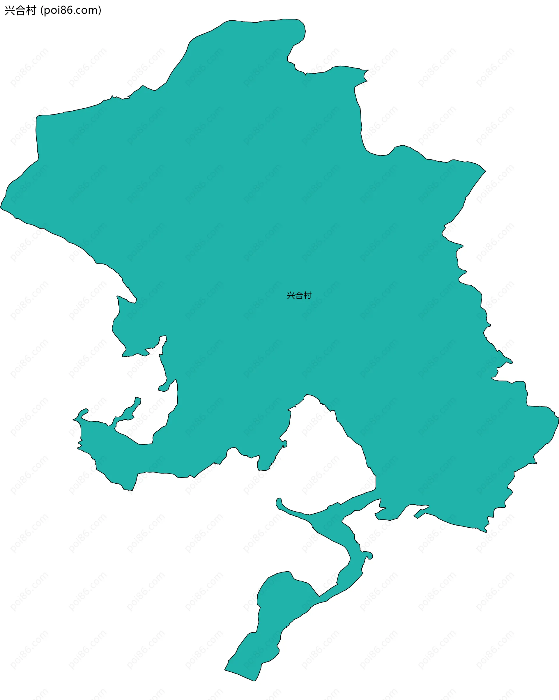 兴合村边界地图