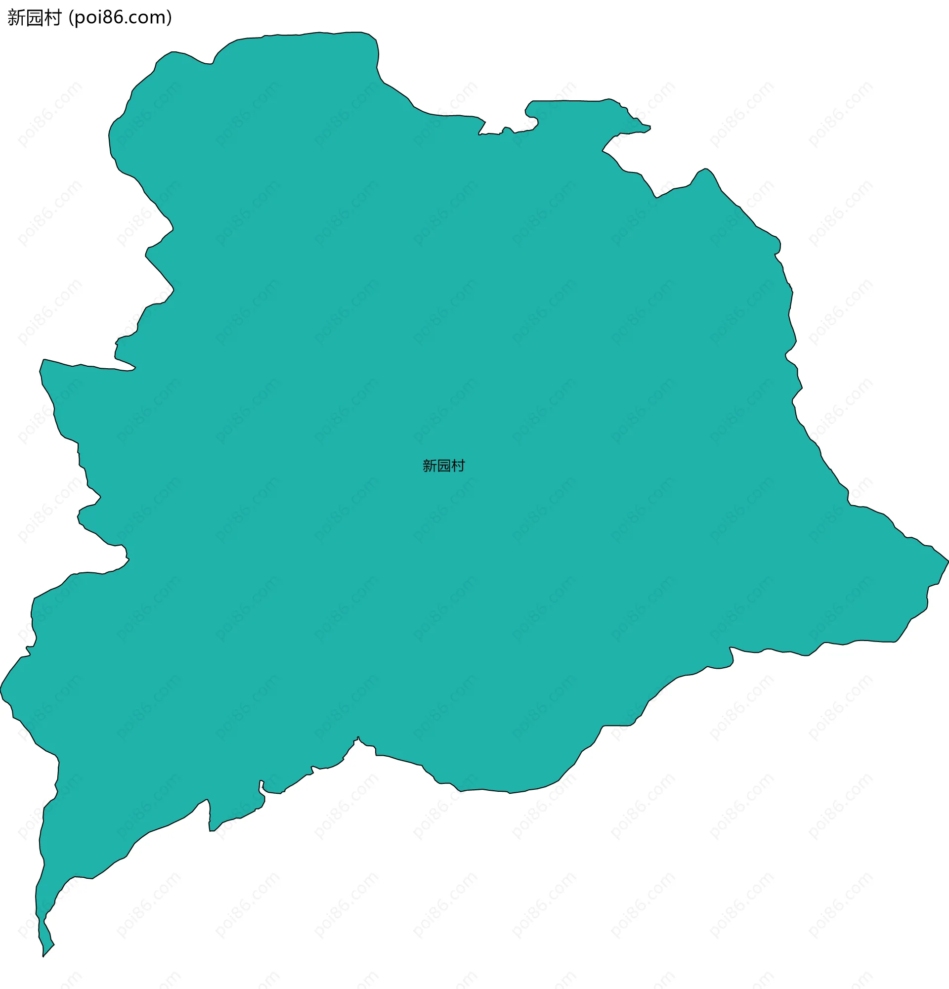 新园村边界地图