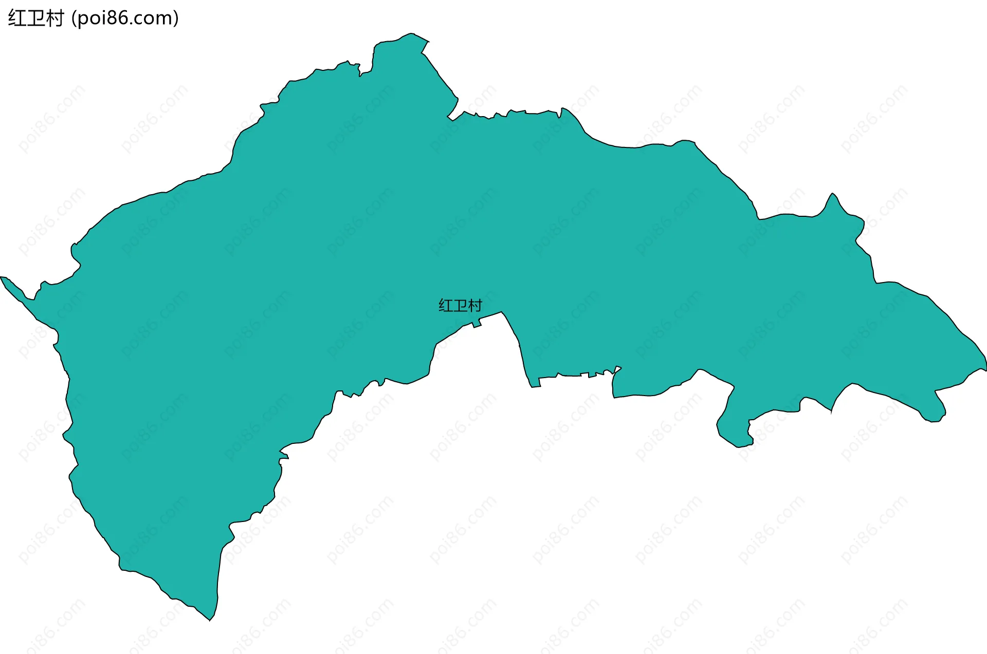 红卫村边界地图