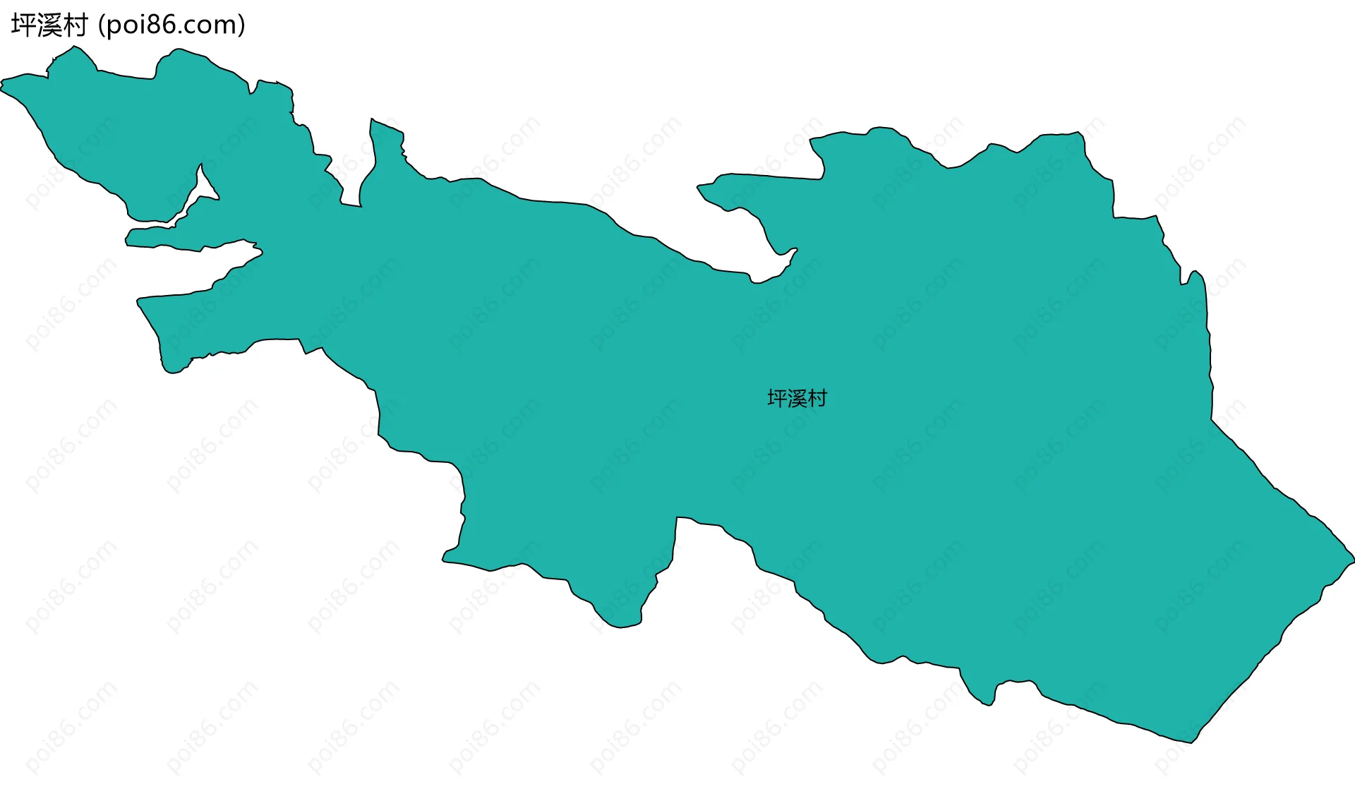 坪溪村边界地图