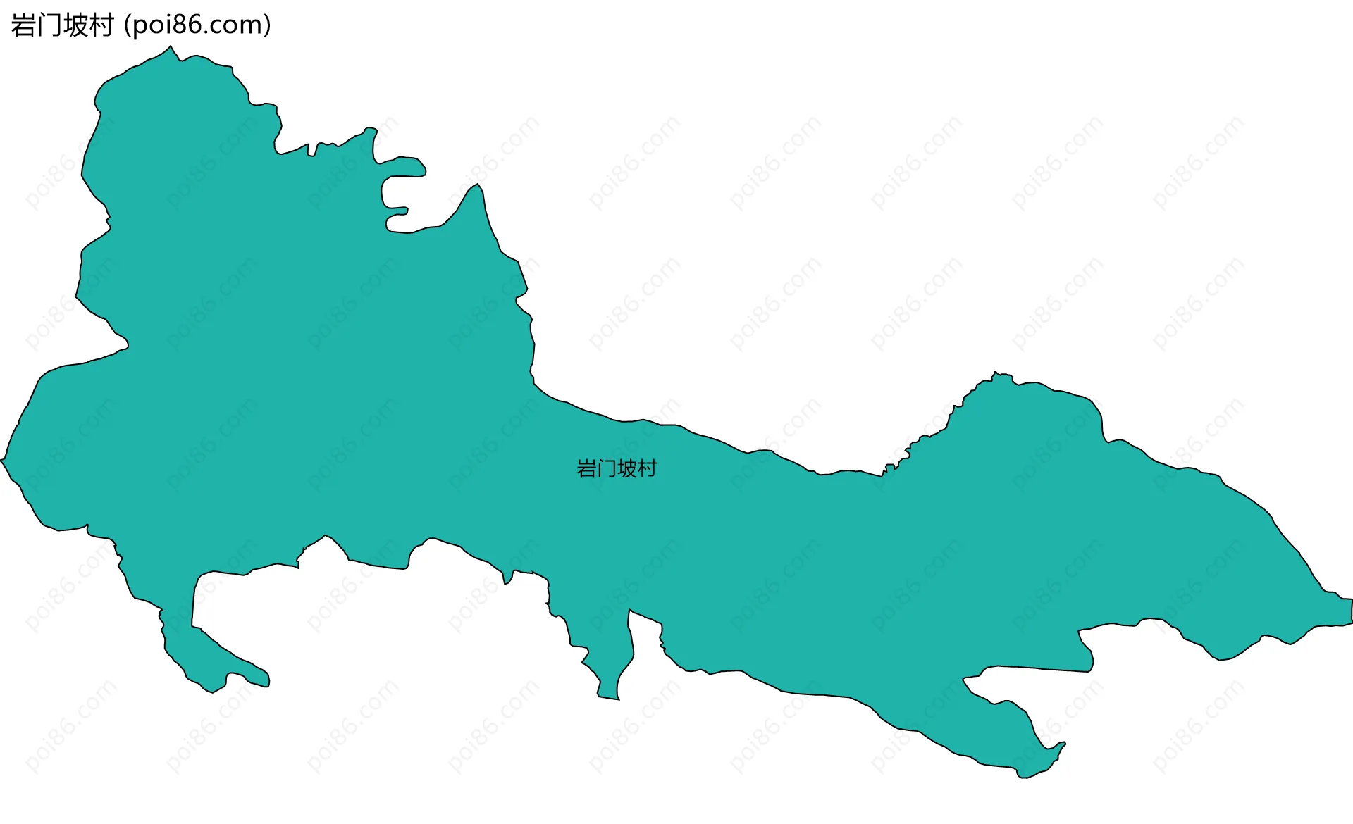 岩门坡村边界地图