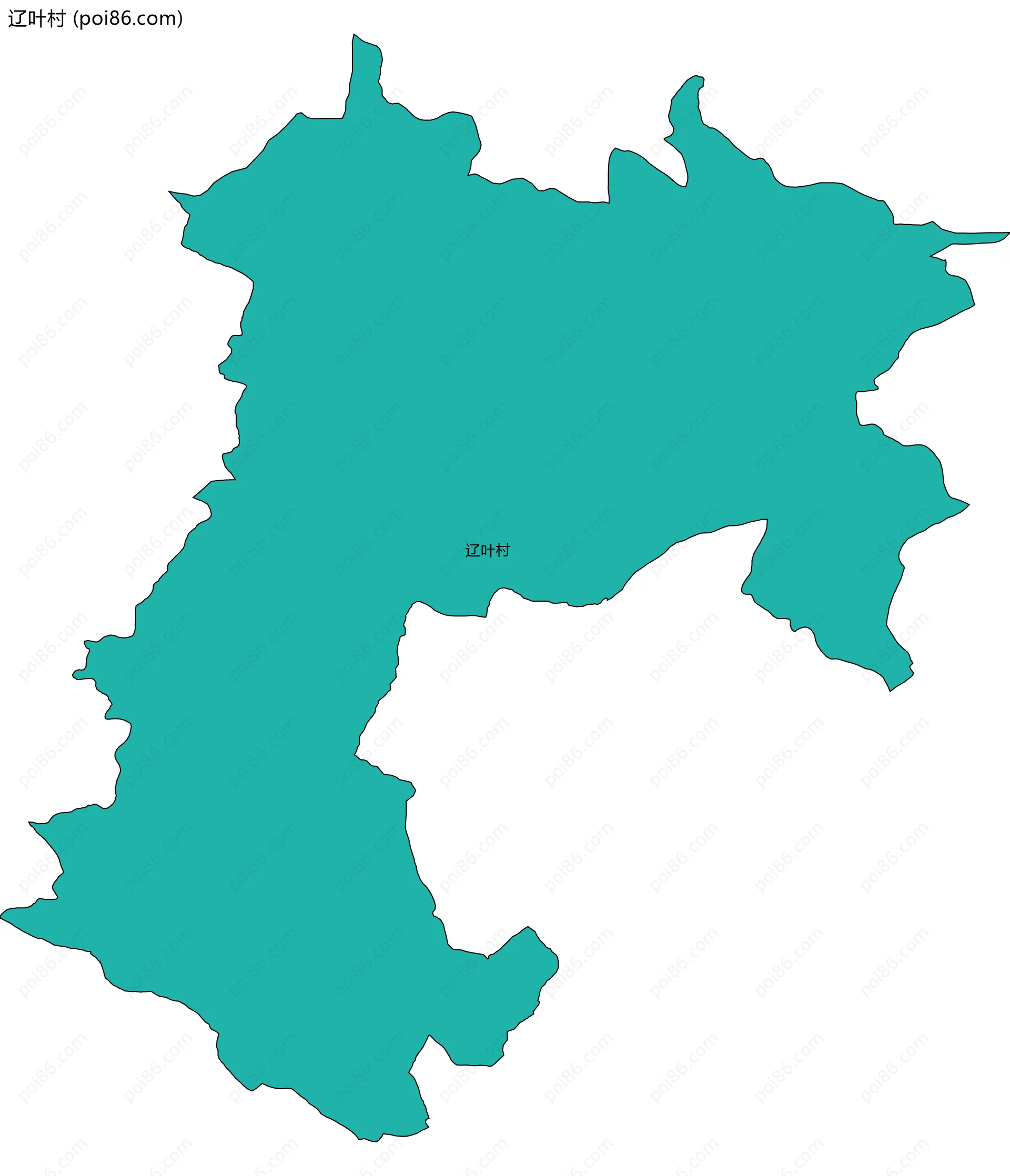 辽叶村边界地图