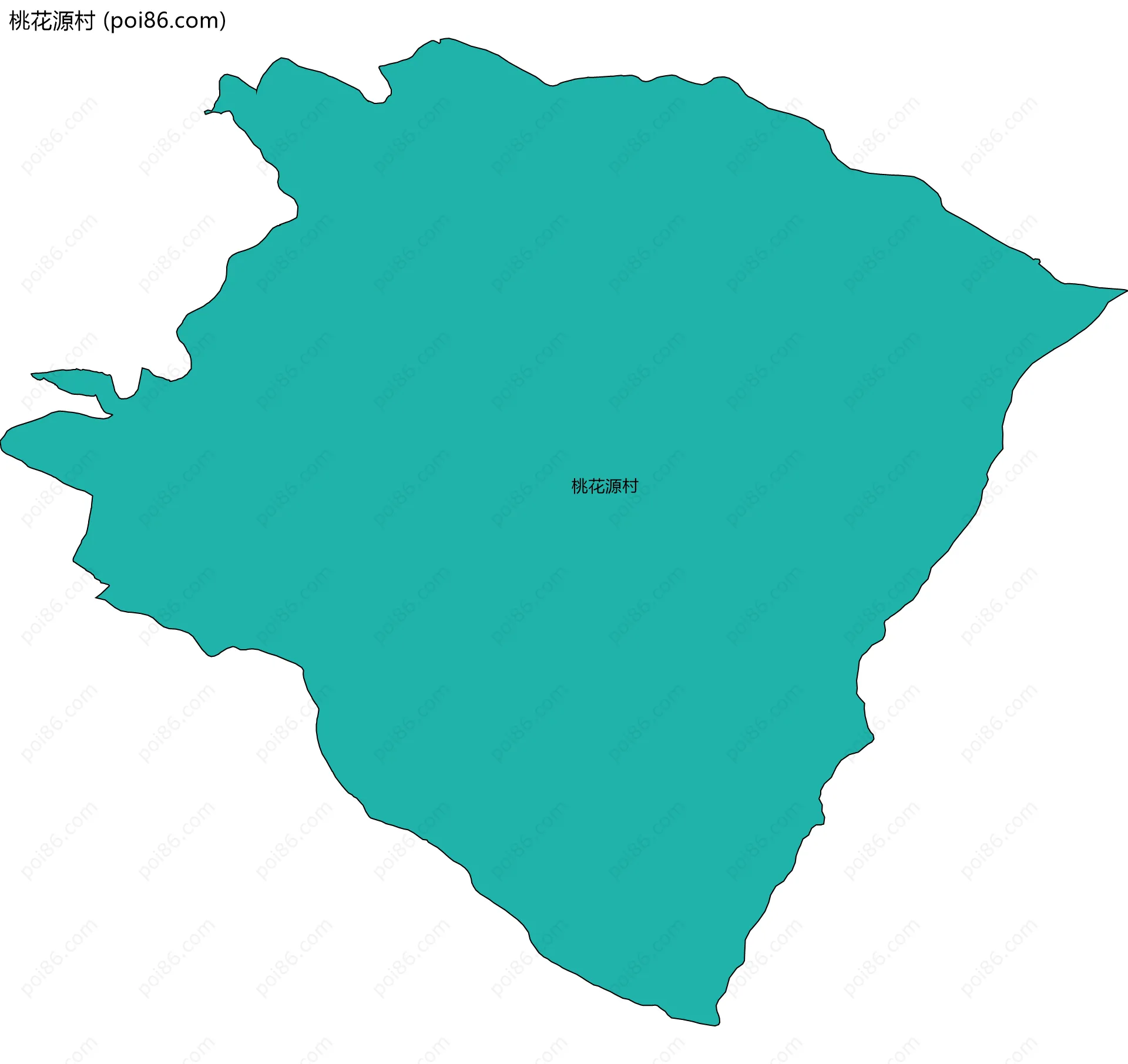 桃花源村边界地图