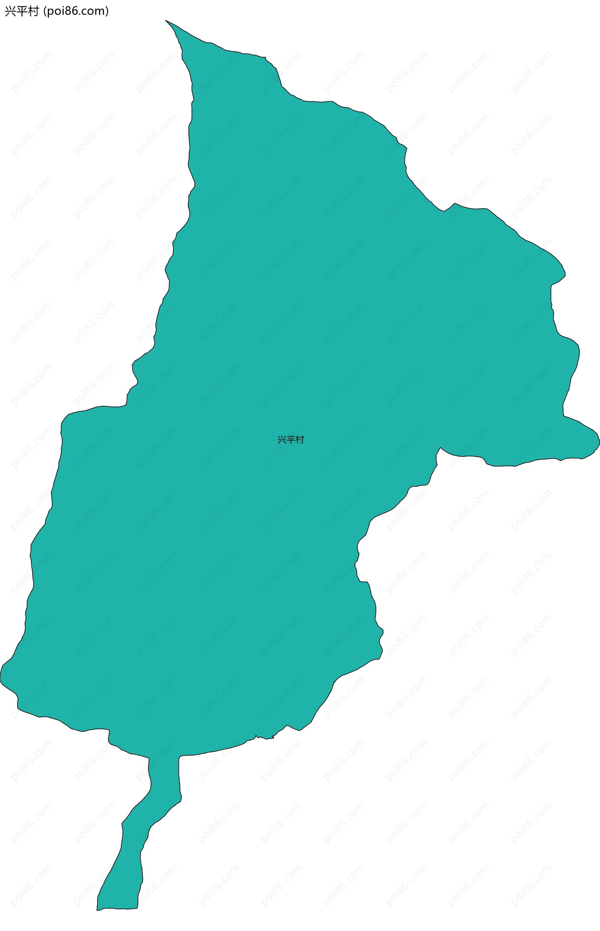 兴平村边界地图