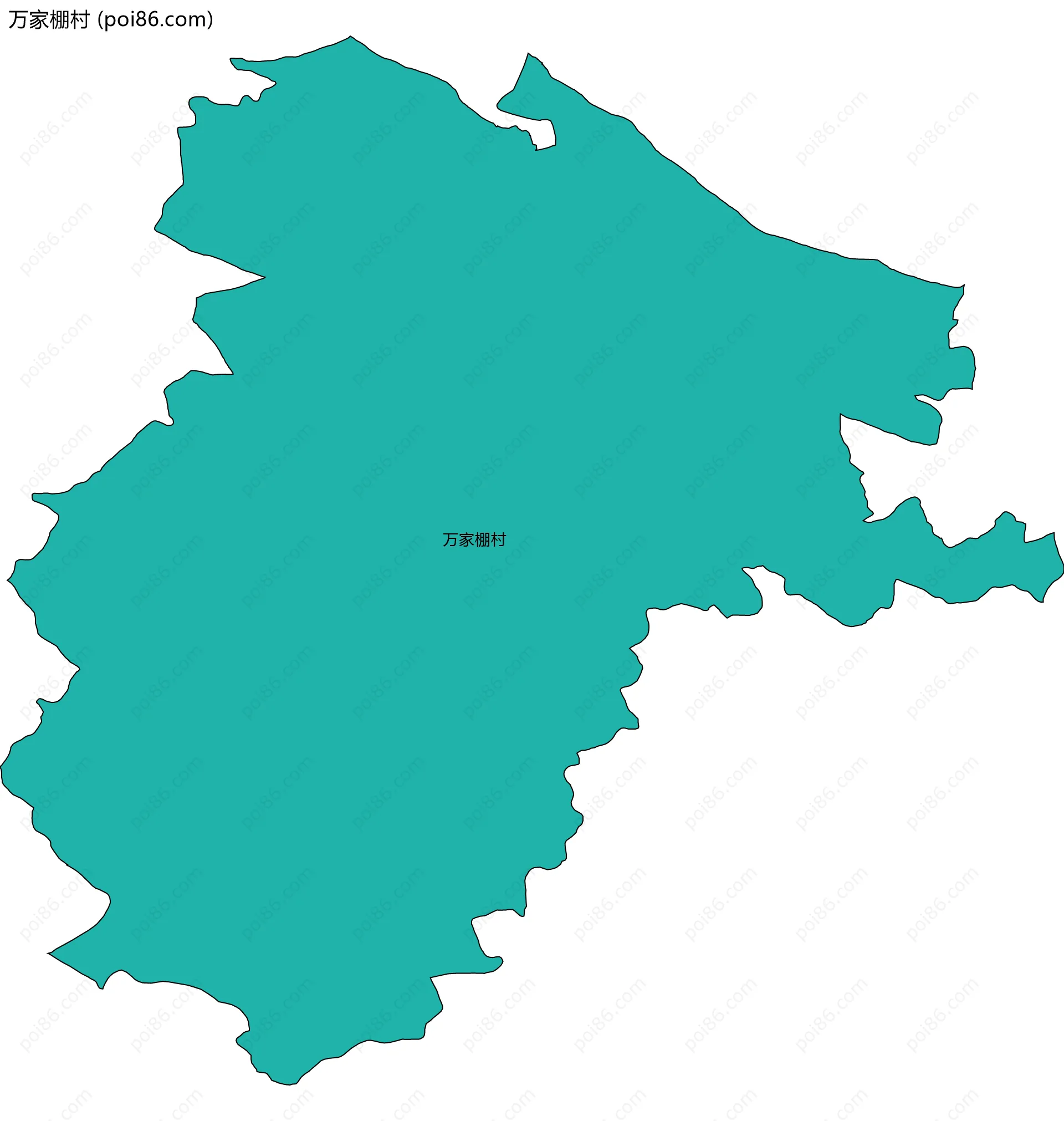 万家棚村边界地图