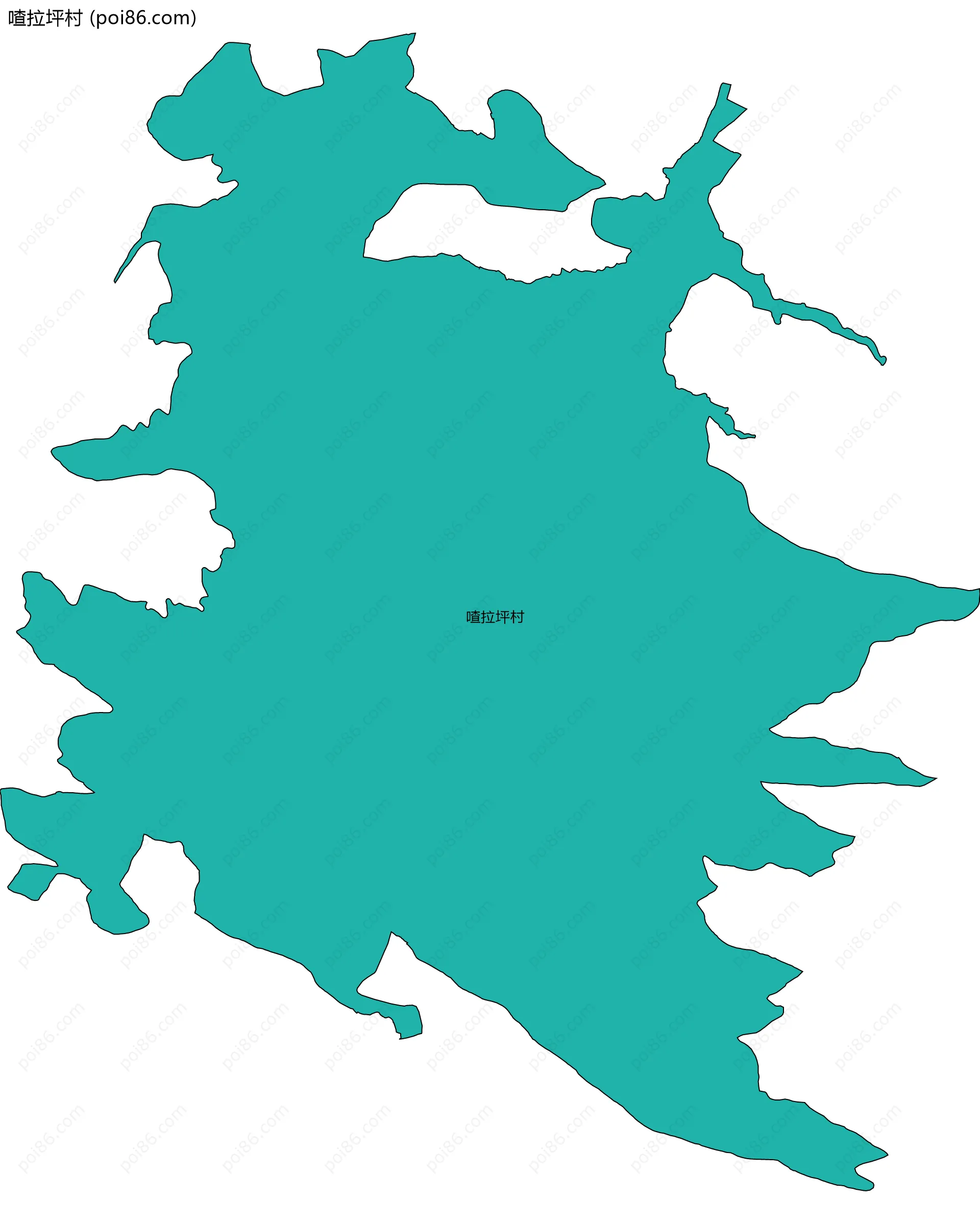 喳拉坪村边界地图