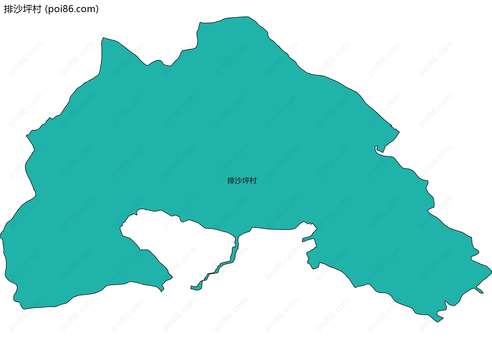 排沙坪村边界地图