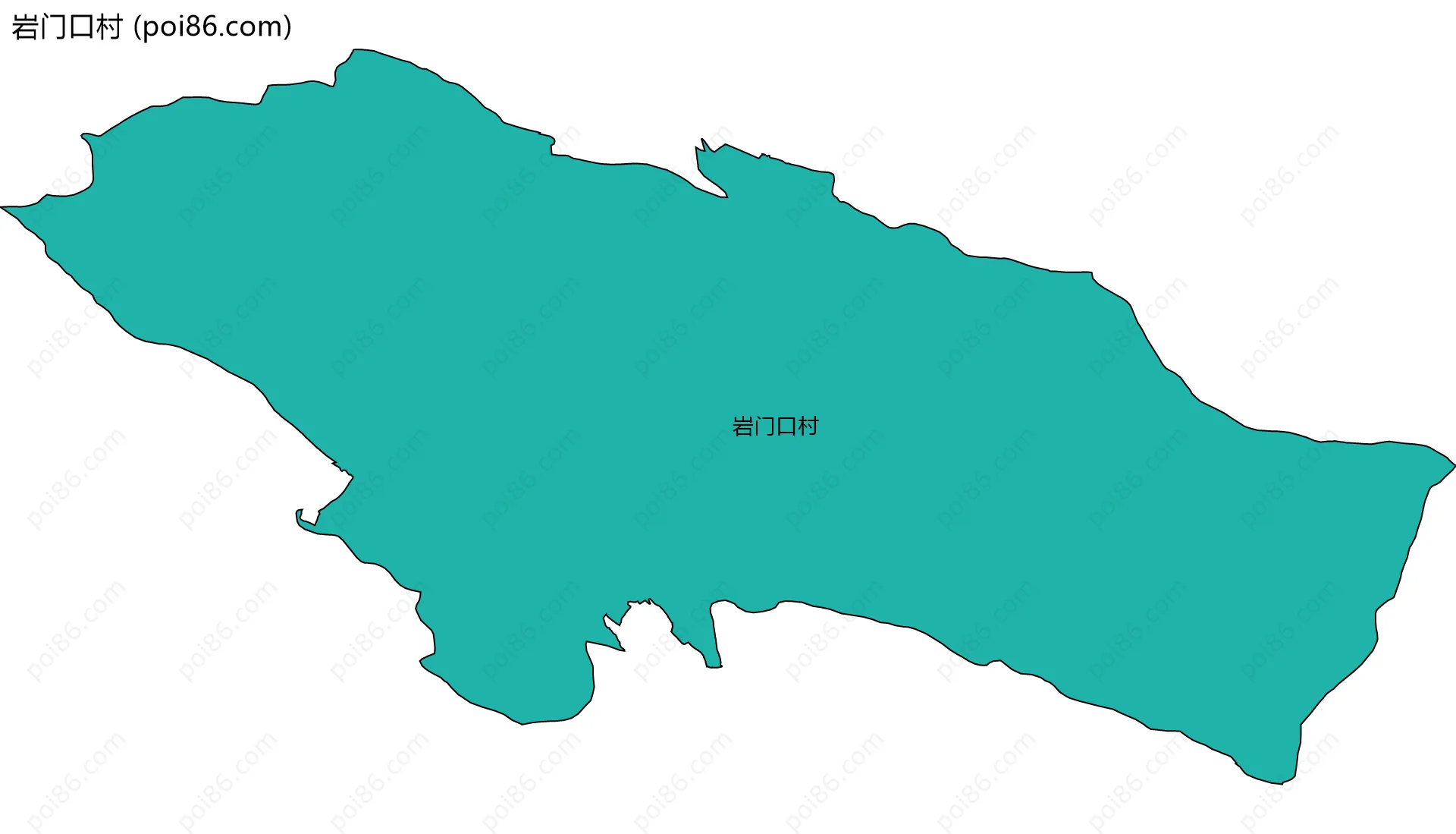 岩门口村边界地图