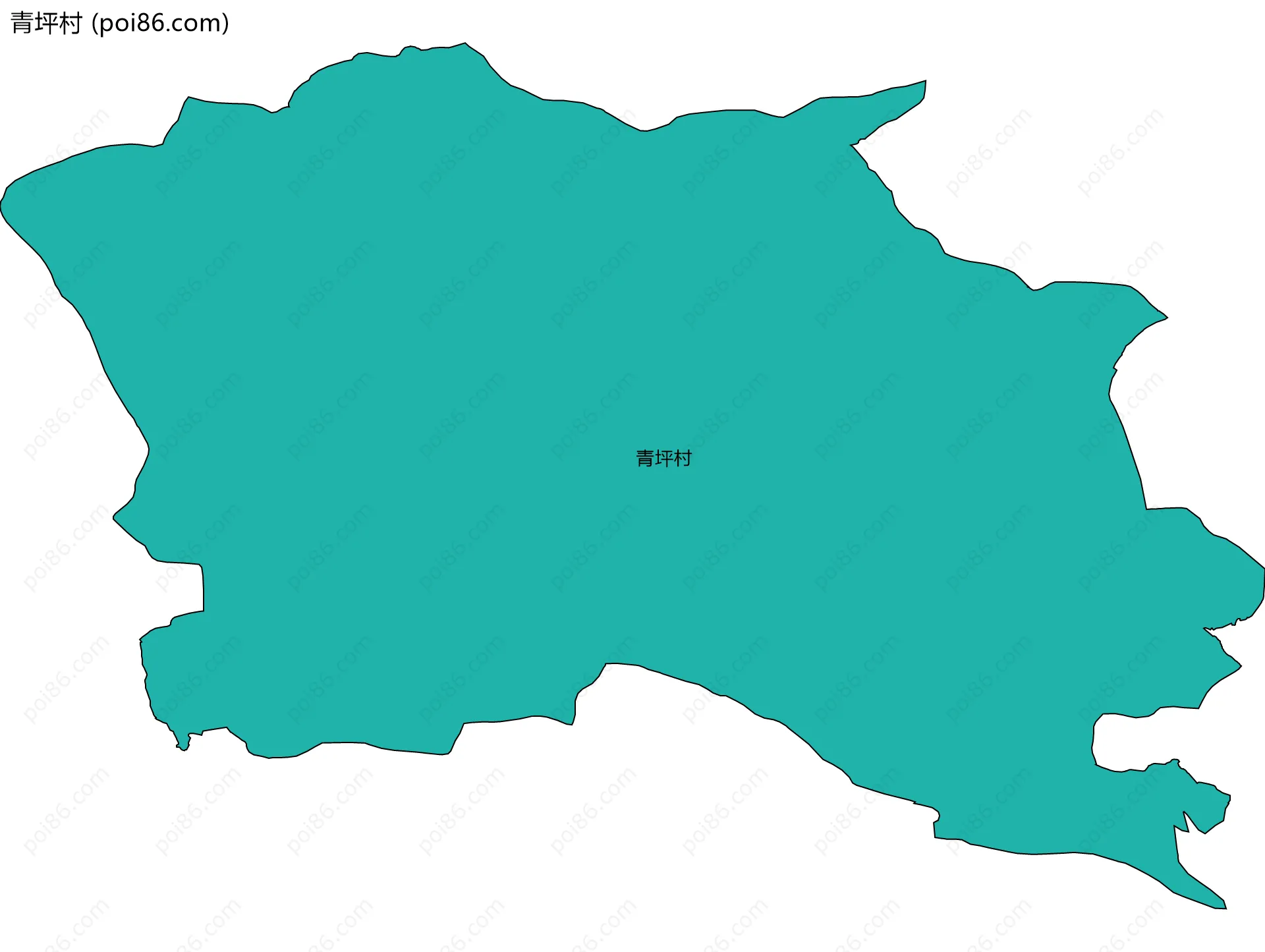 青坪村边界地图