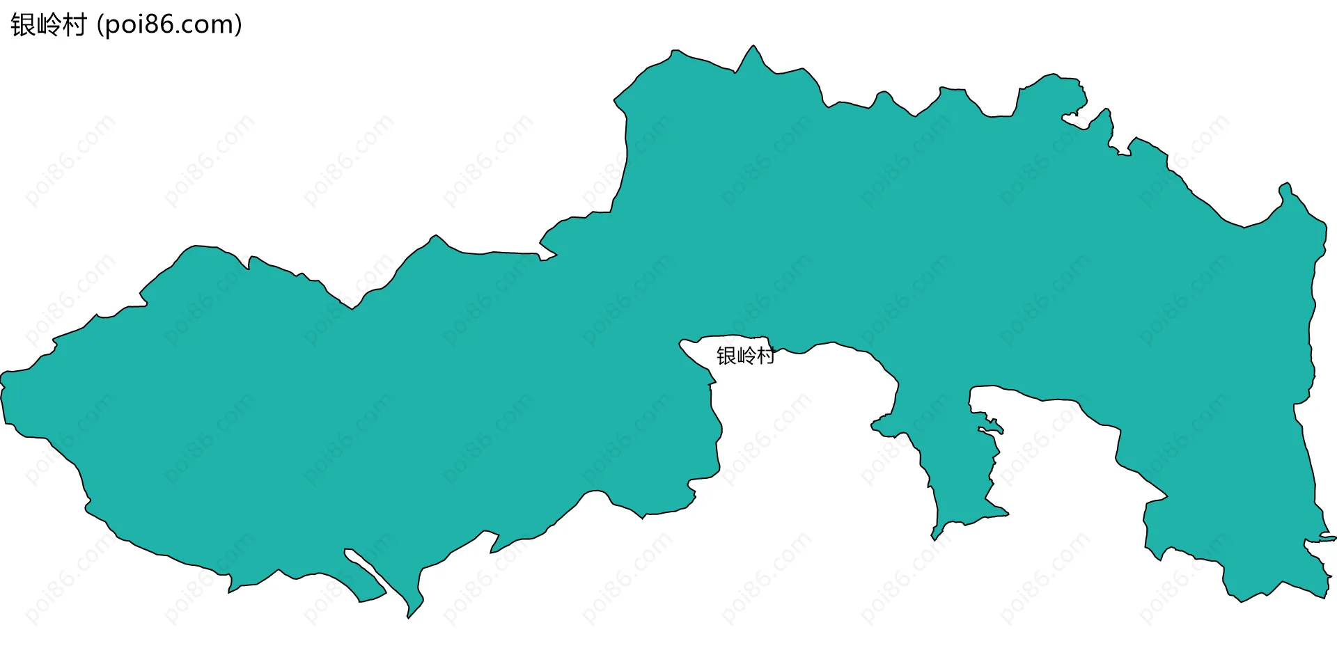 银岭村边界地图