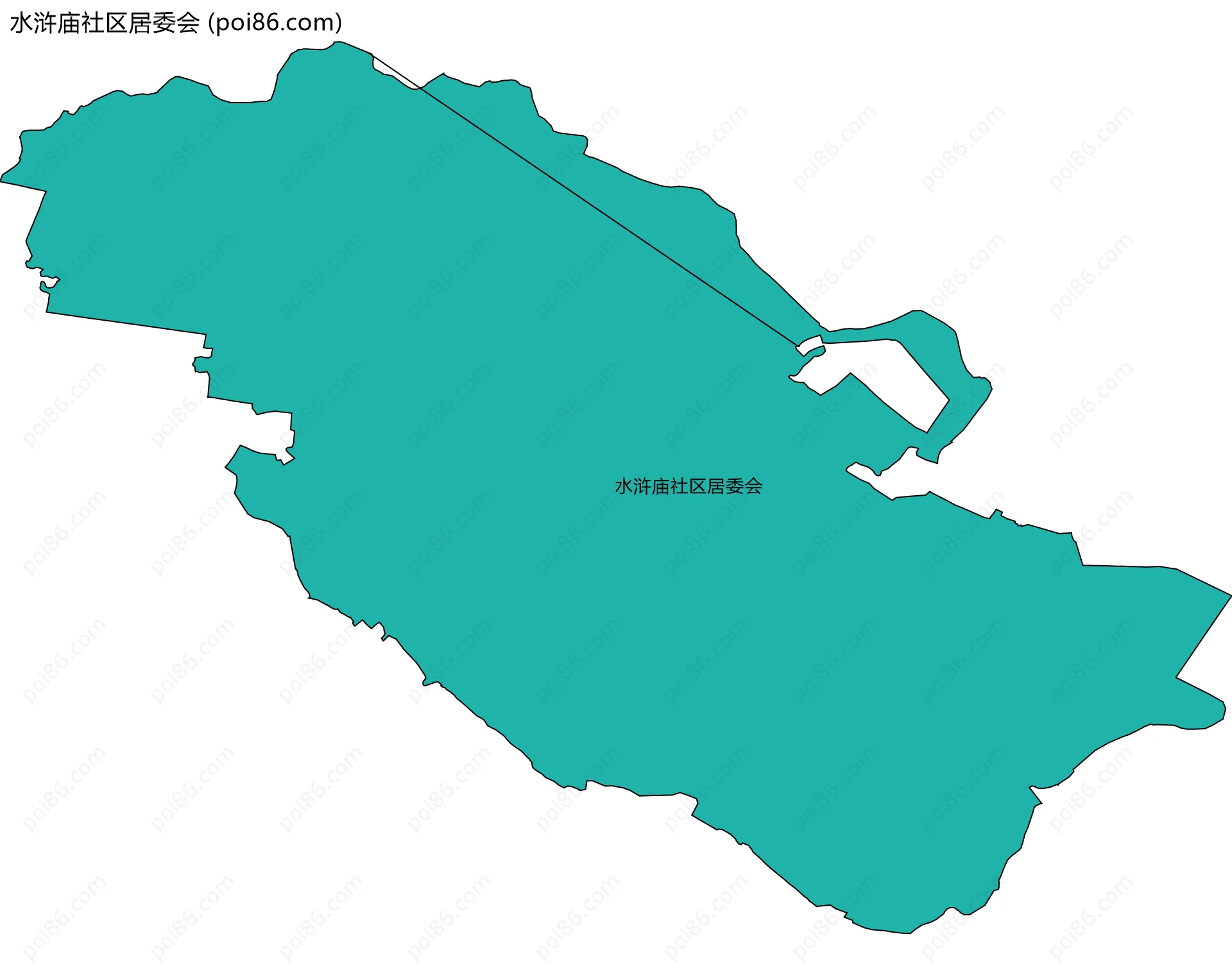 水浒庙社区居委会边界地图