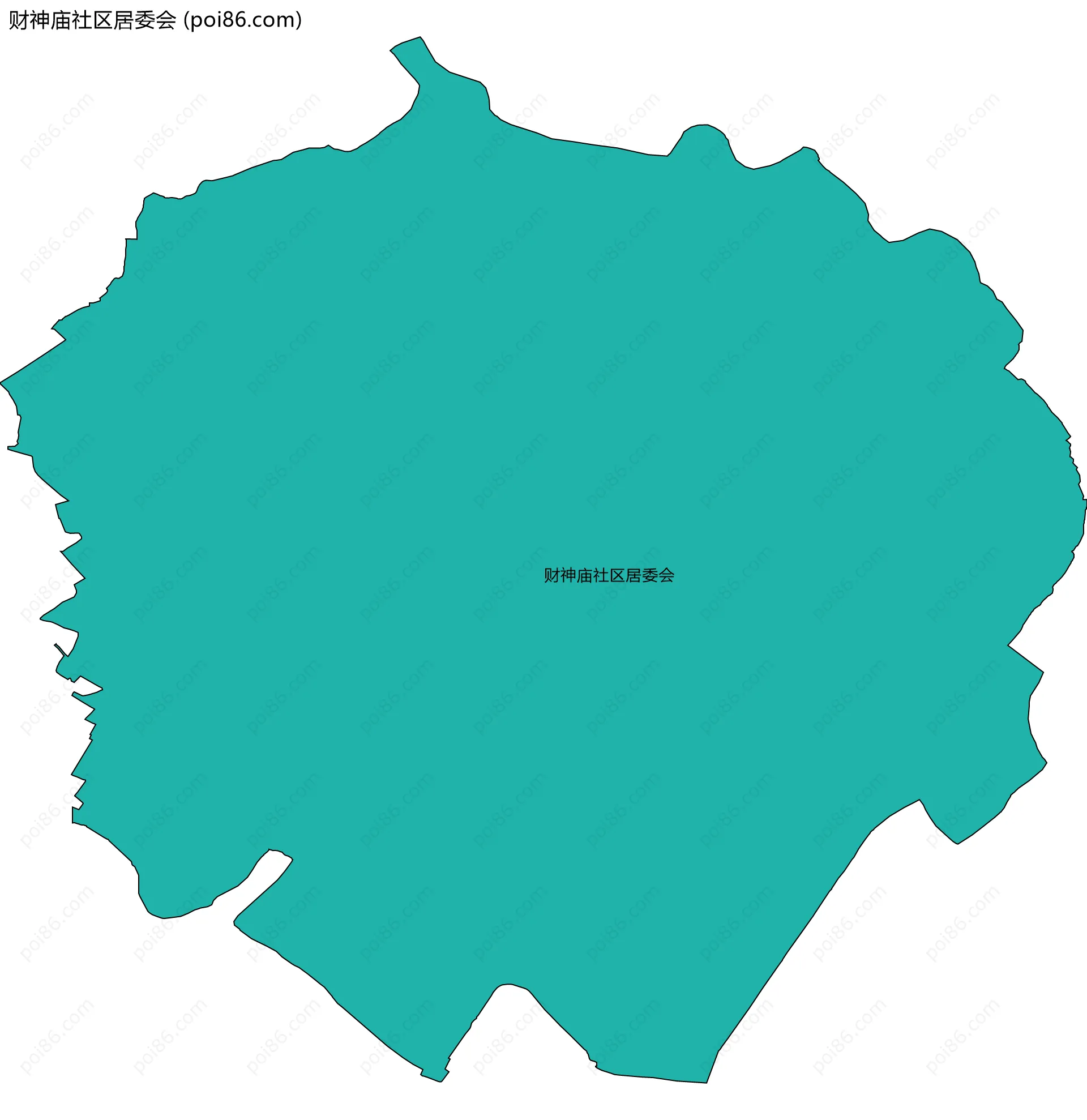 财神庙社区居委会边界地图