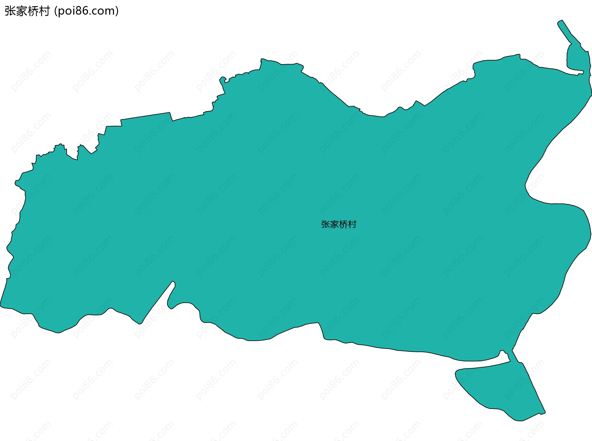 张家桥村边界地图