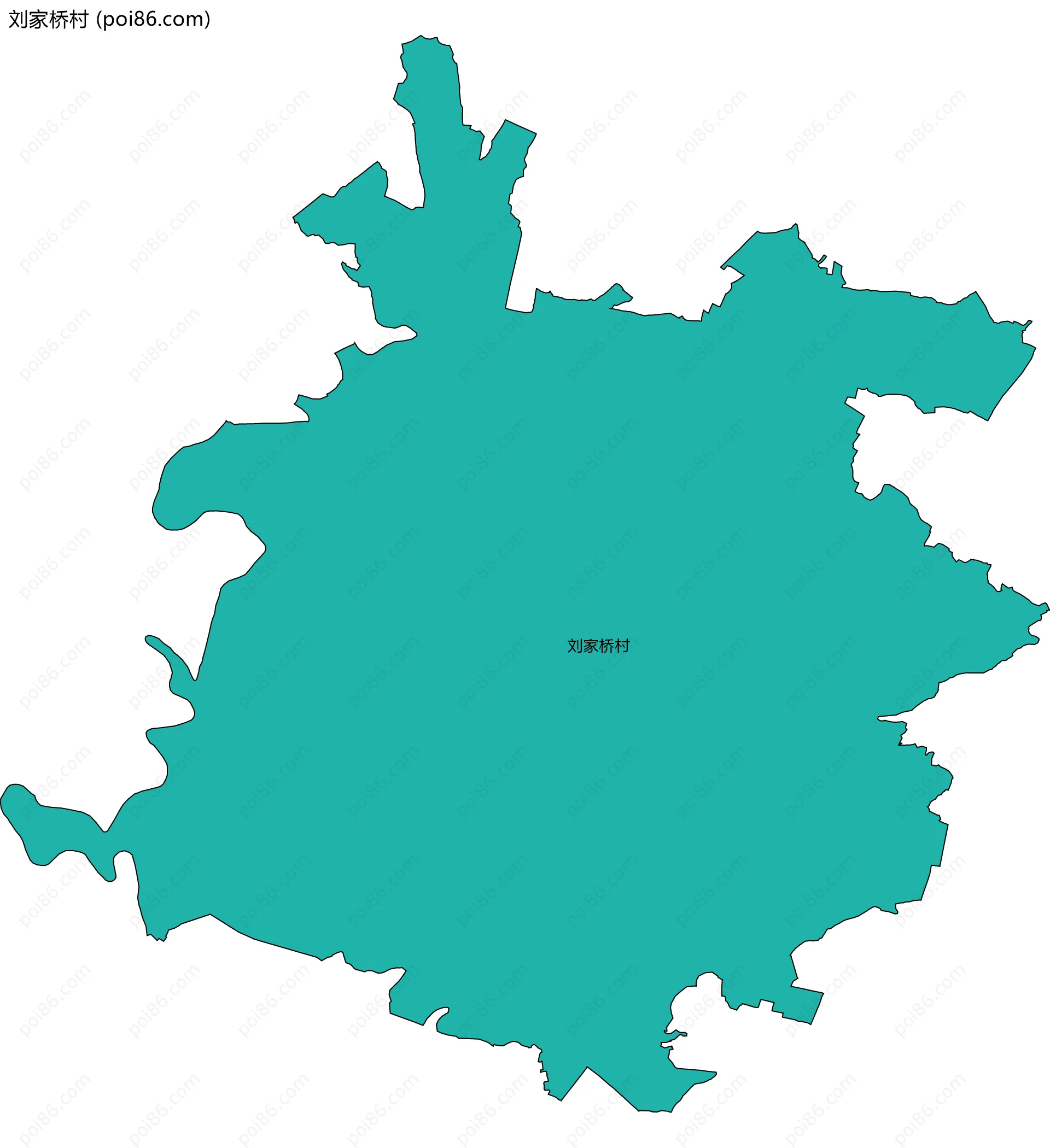 刘家桥村边界地图