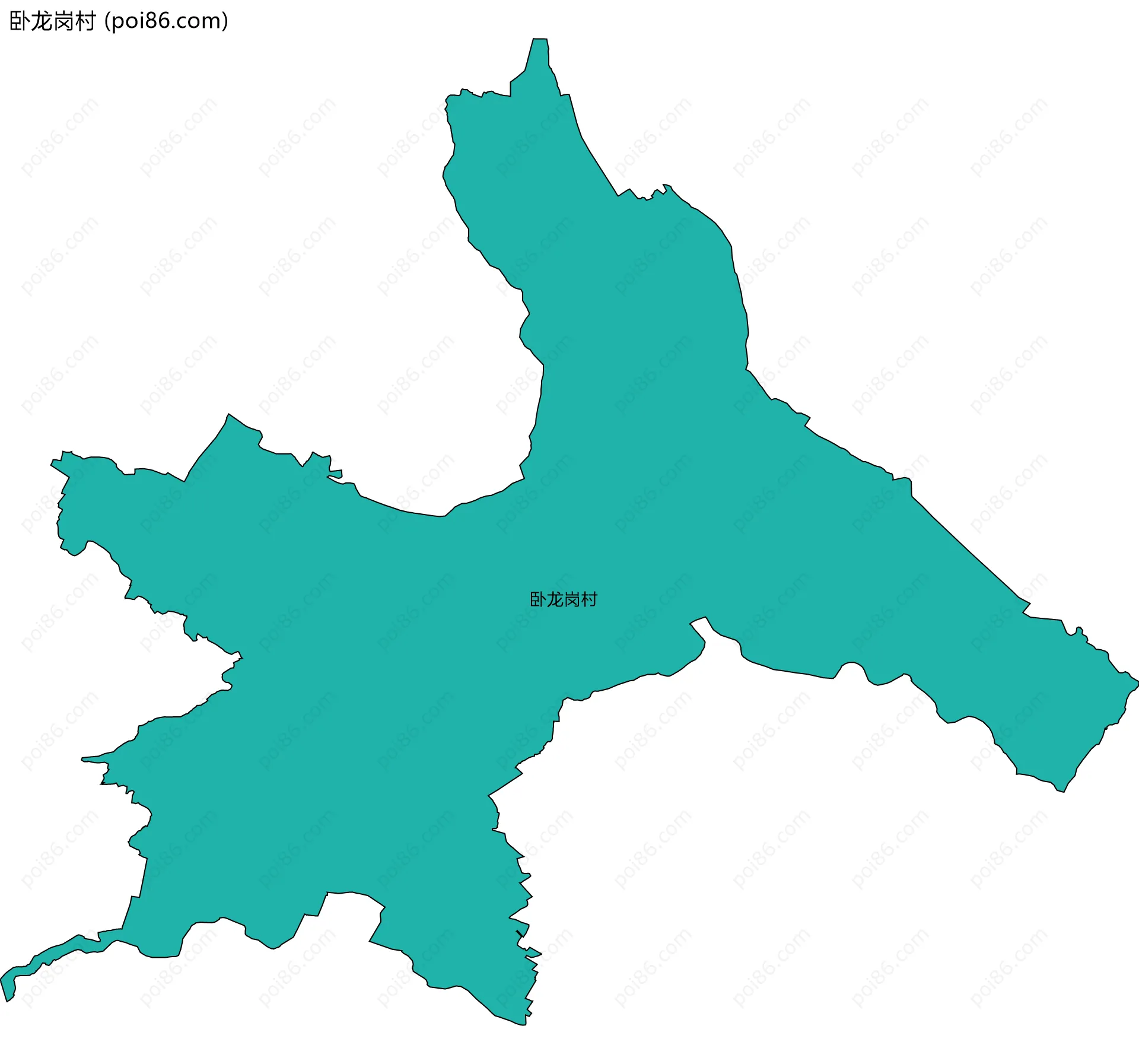 卧龙岗村边界地图