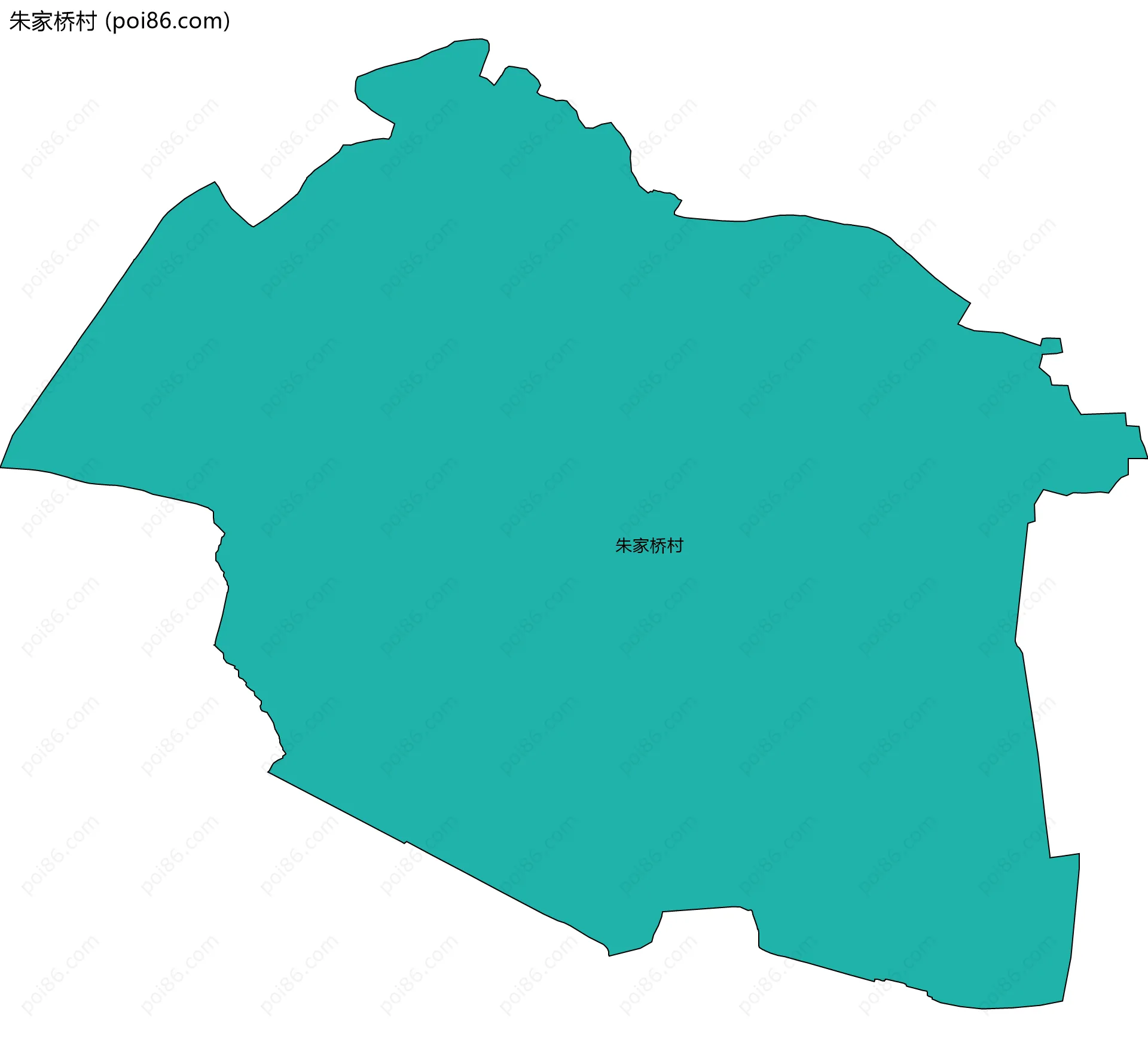 朱家桥村边界地图
