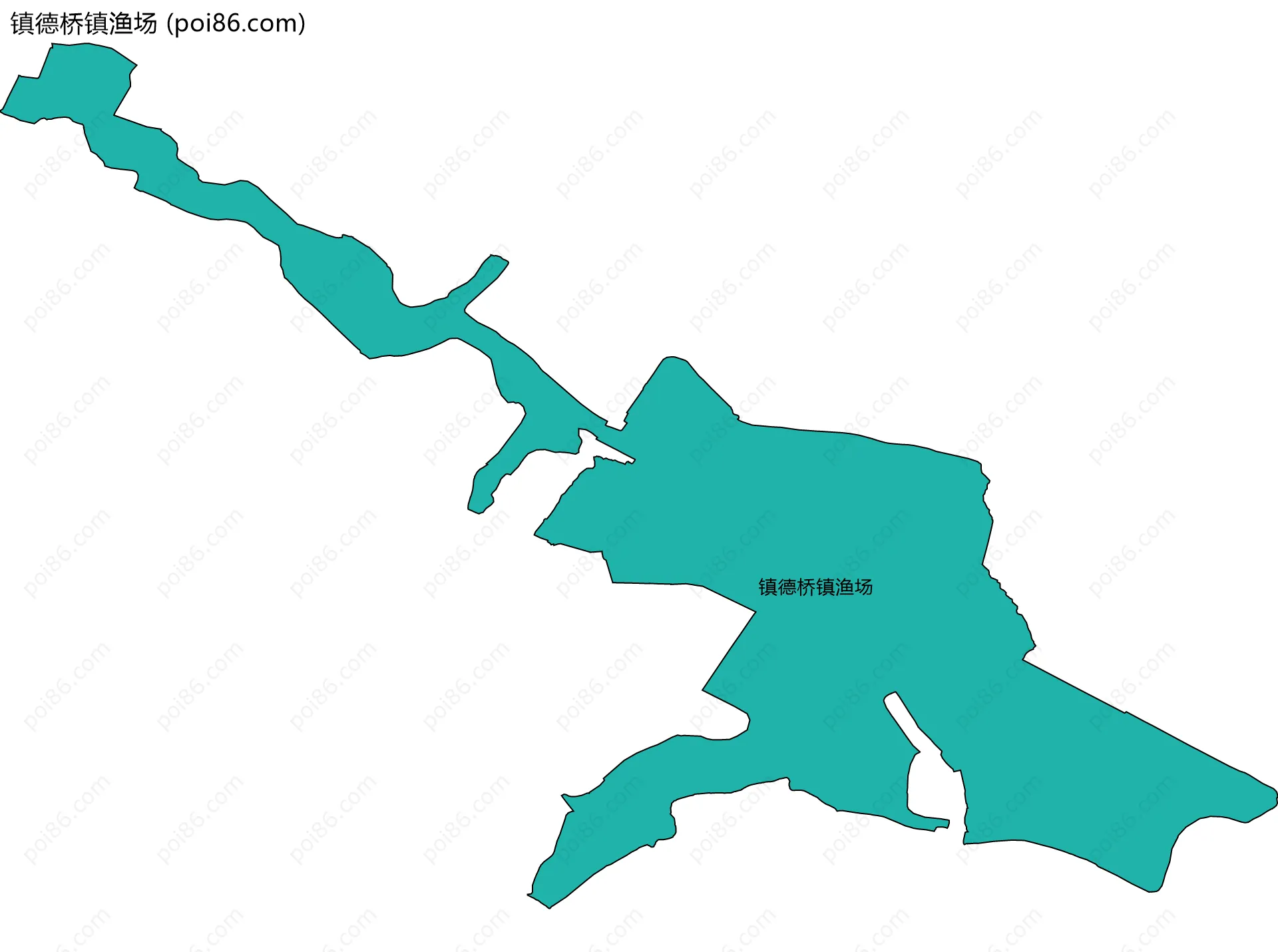 镇德桥镇渔场边界地图