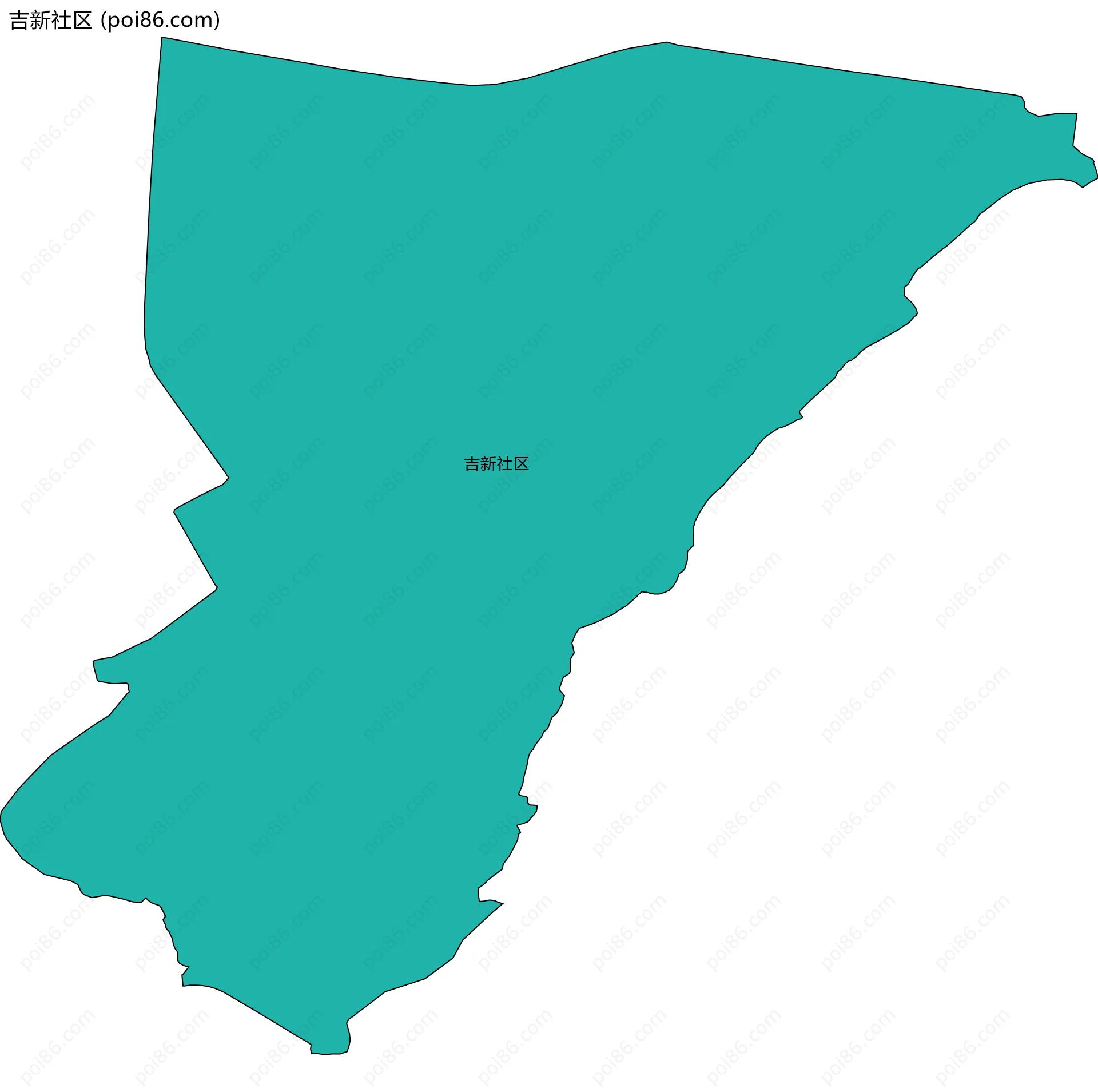 吉新社区边界地图