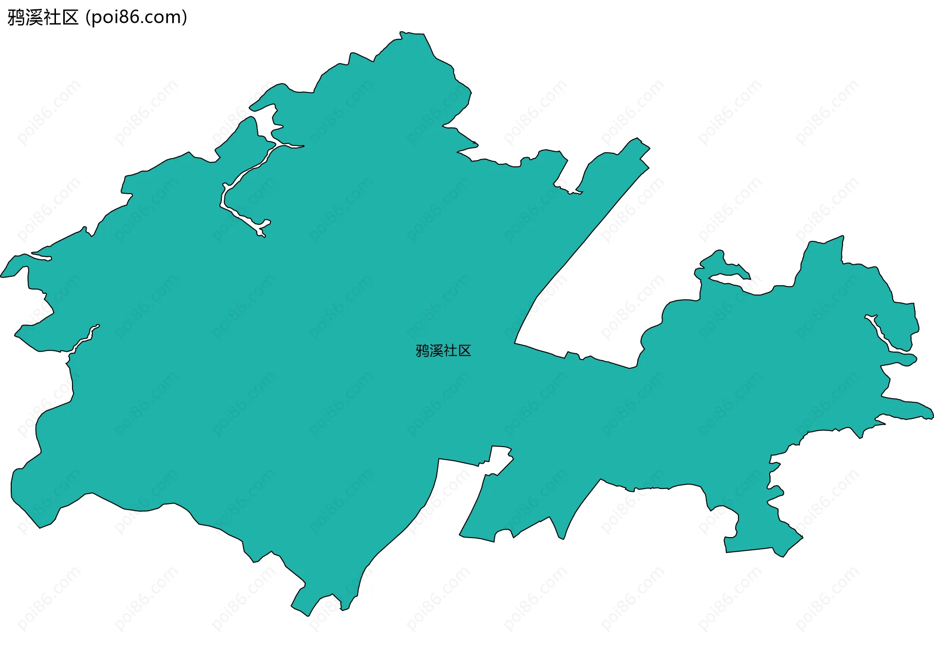 鸦溪社区边界地图