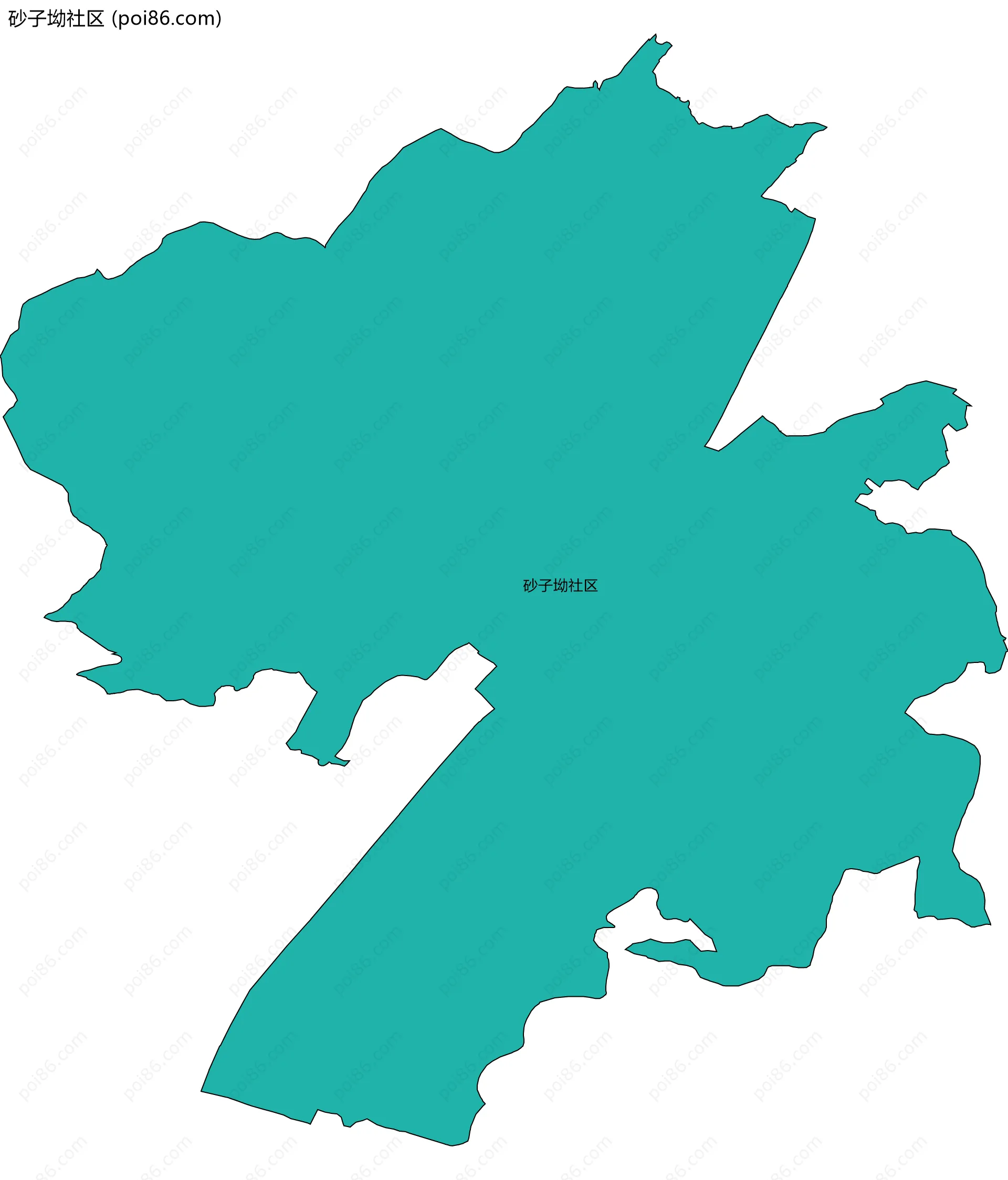 砂子坳社区边界地图