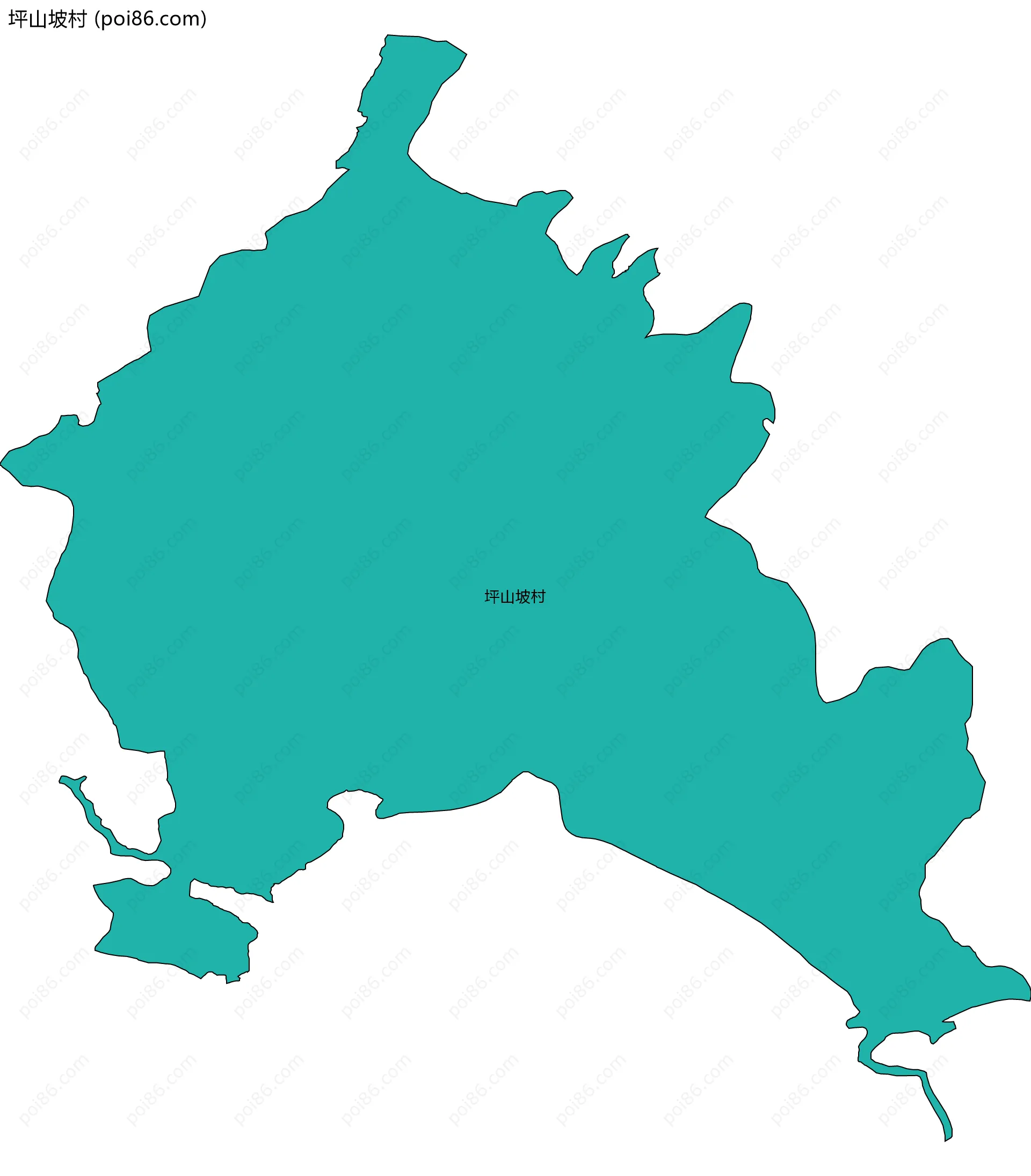 坪山坡村边界地图