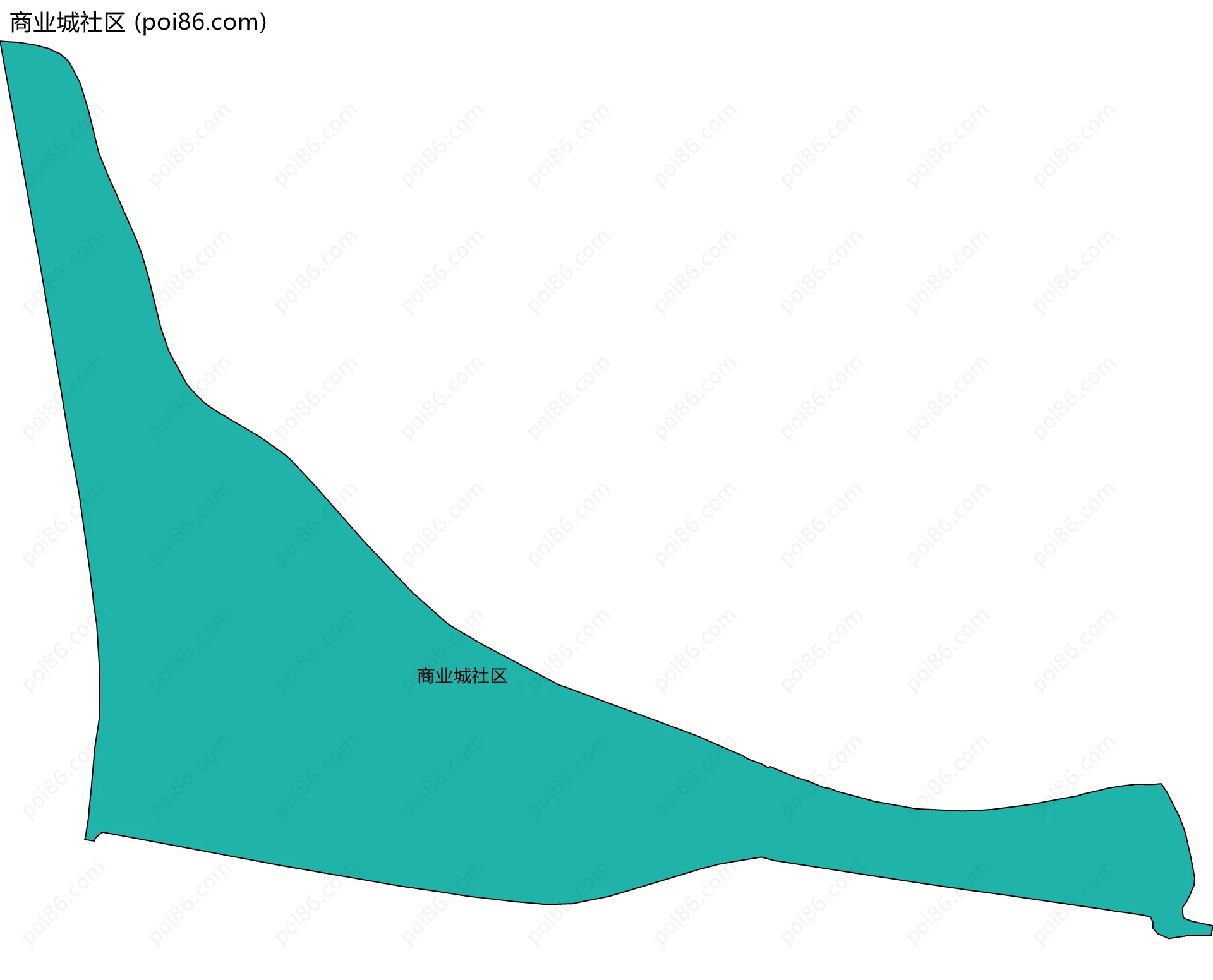 商业城社区边界地图